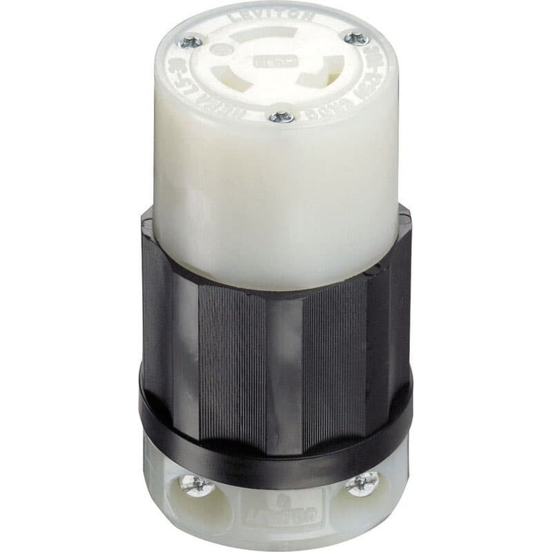 Leviton Industrial Thermoplastic Curved Blade/Ground Locking Connector L5-30R