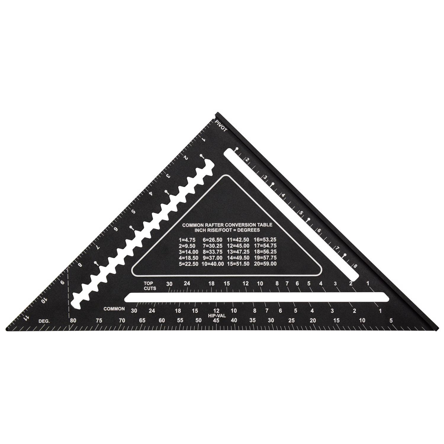 Johnson Johnny Square 12 in. L Aluminum Professional Easy-Read Rafter Square