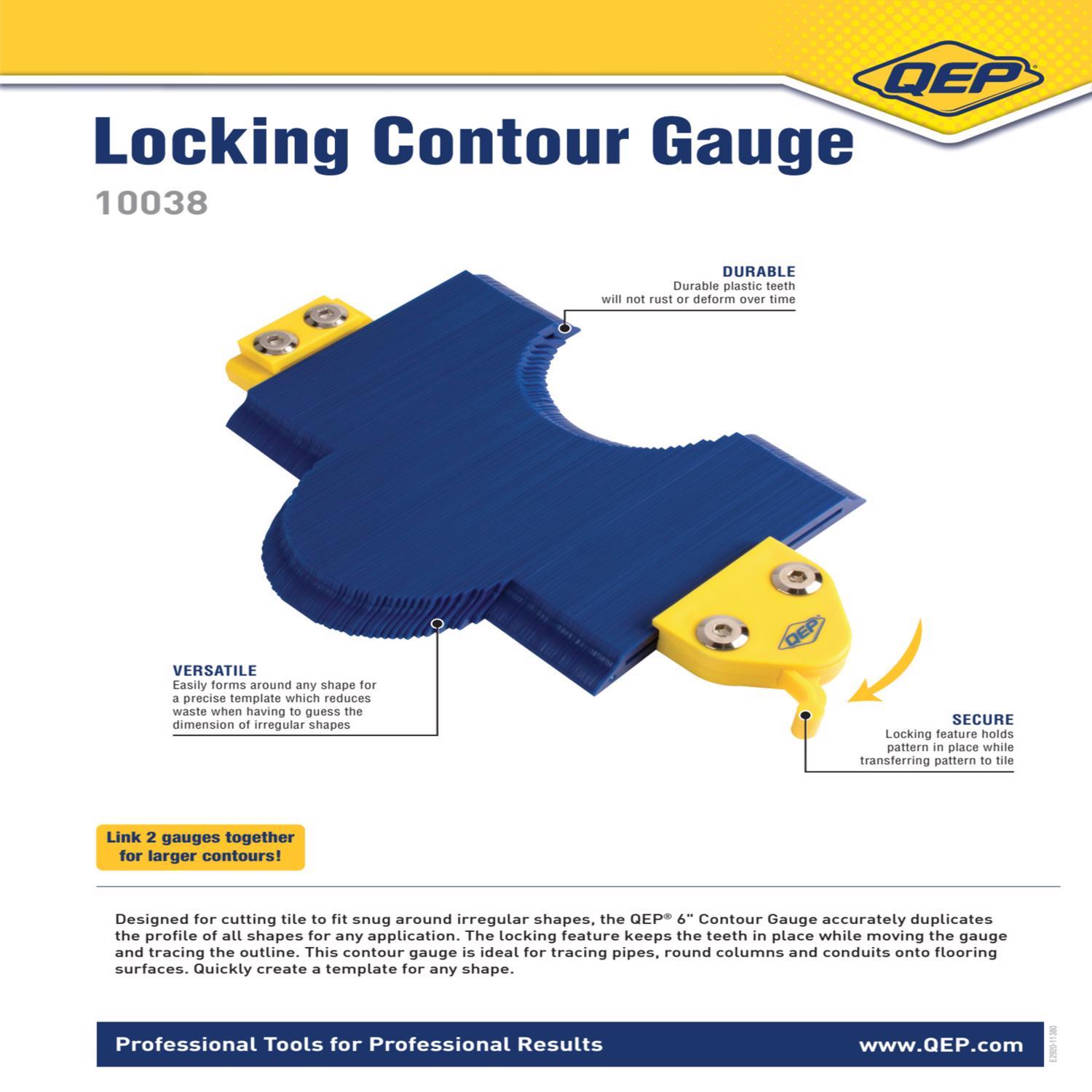QEP 6 in. H X 4 in. W X 1/4 in. L Plastic Contour Gauge 1 pk