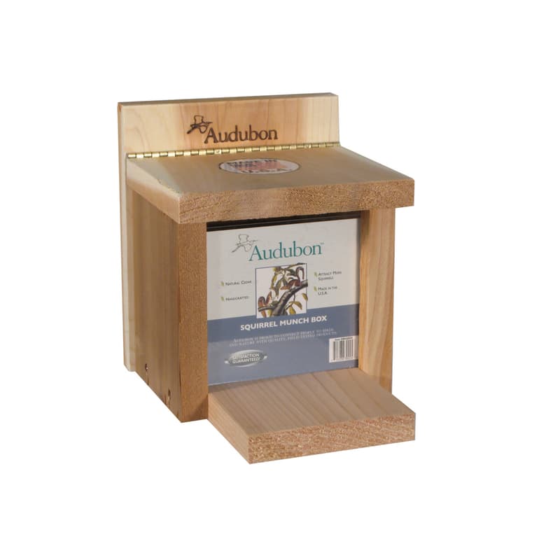 Audubon Wild Bird 4 pt Cedar Squirrel Feeder Squirrel Feeder 2 ports