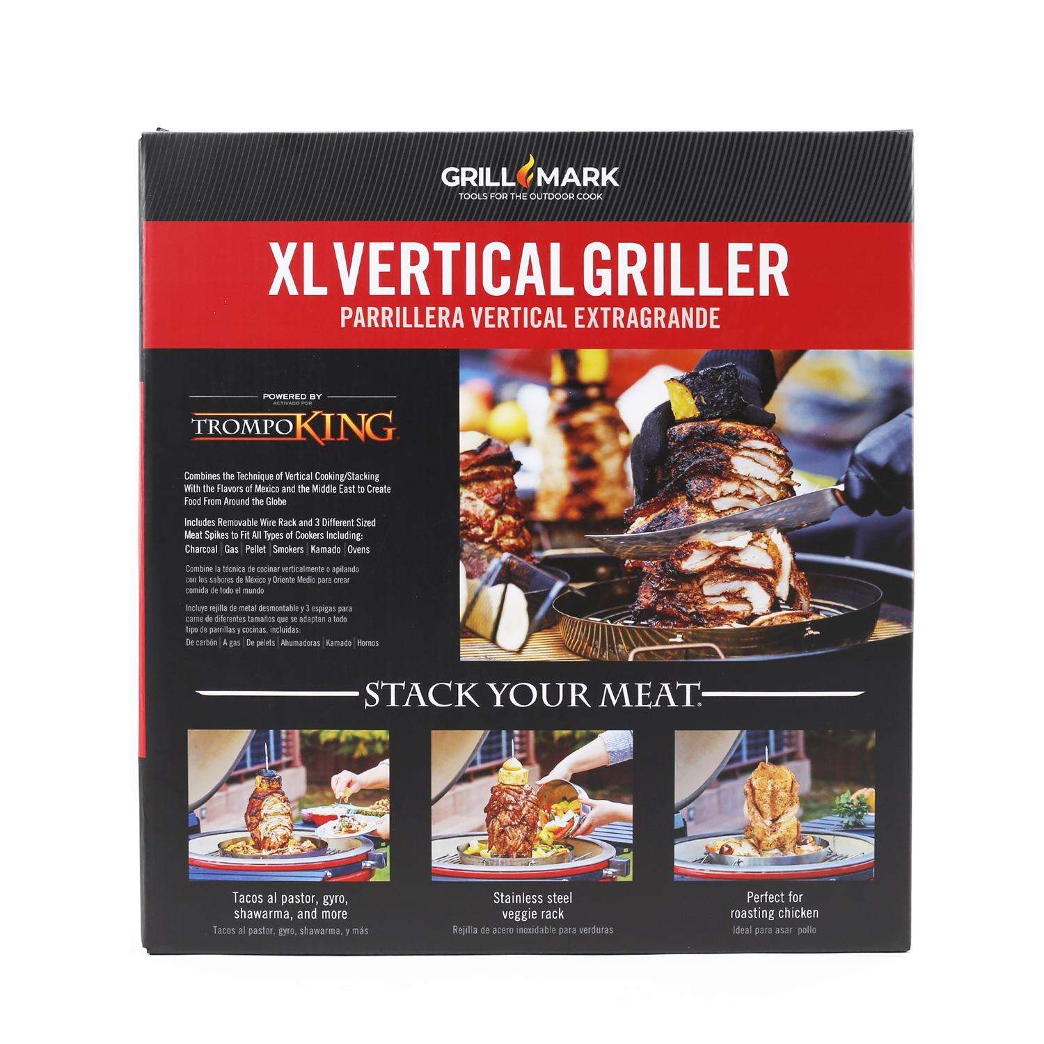 Grill Mark Trompo King Stainless Steel Grill Topper 13.25 in. W 1 pk 