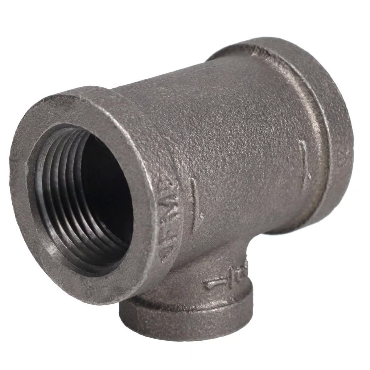 STZ Industries 1 in. FIP each x 1 in. D FIP 1/2 in. D FIP Black Malleable Iron Reducing Tee