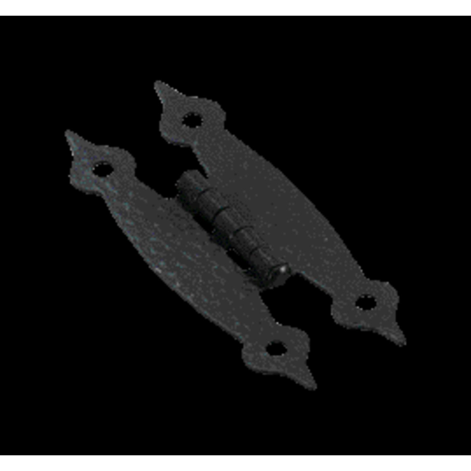 Amerock 1-1/2 in. W X 3-1/2 in. L Black Steel Cabinet Hinge 1 pk