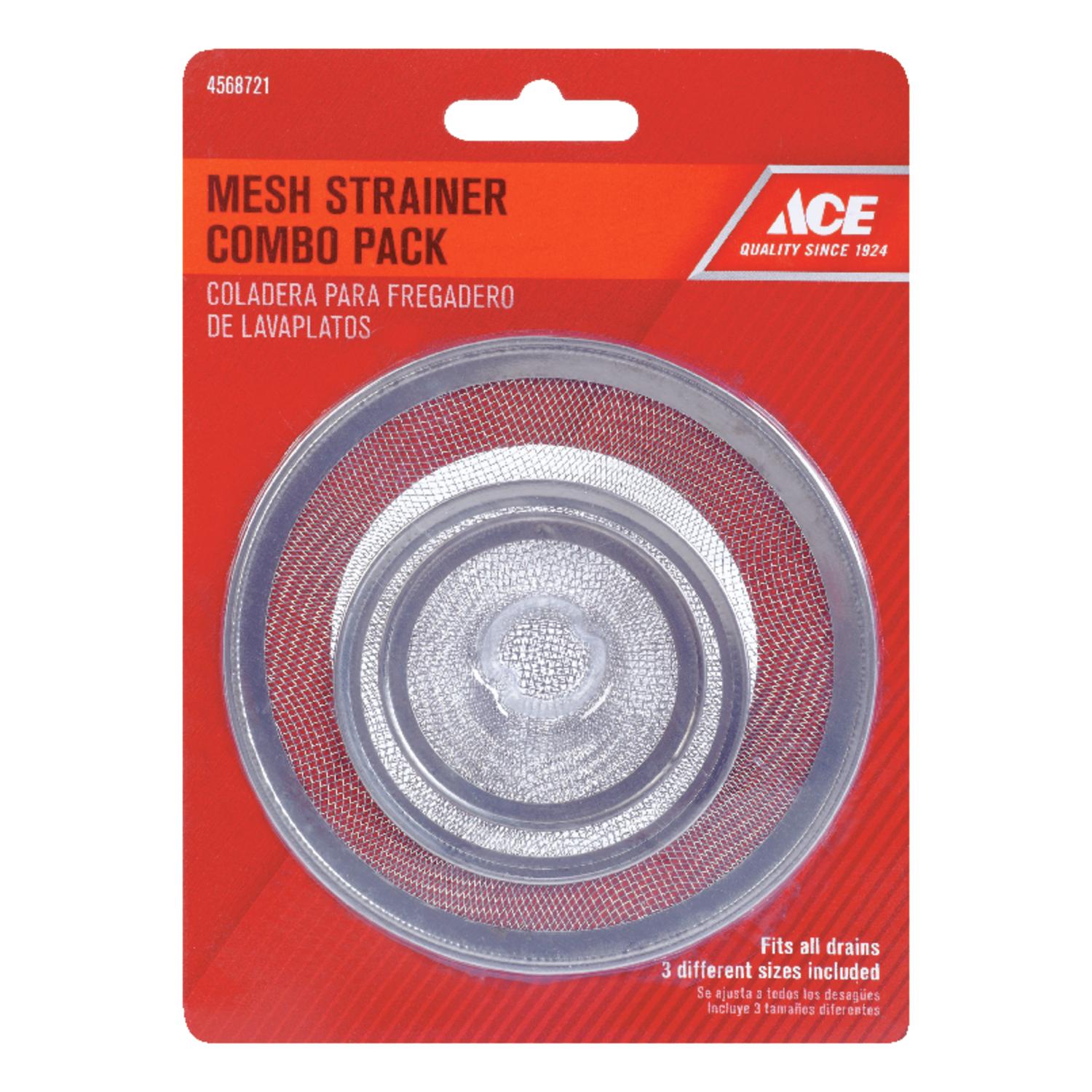 Ace 2-1/4 in. D Stainless Steel Stainless Steel Mesh Strainer