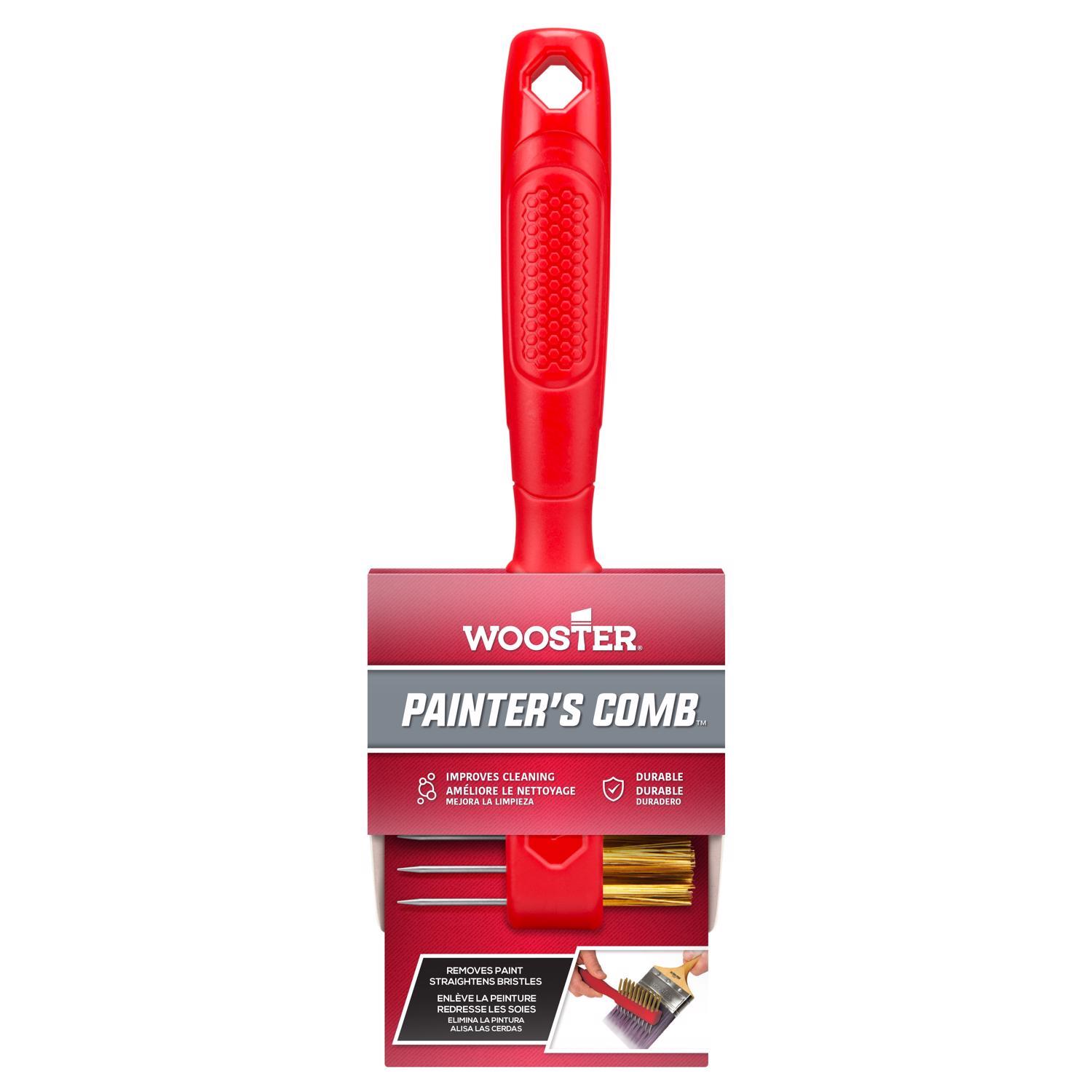 Wooster Beige Stainless Steel Brush and Roller Cleaning Tool