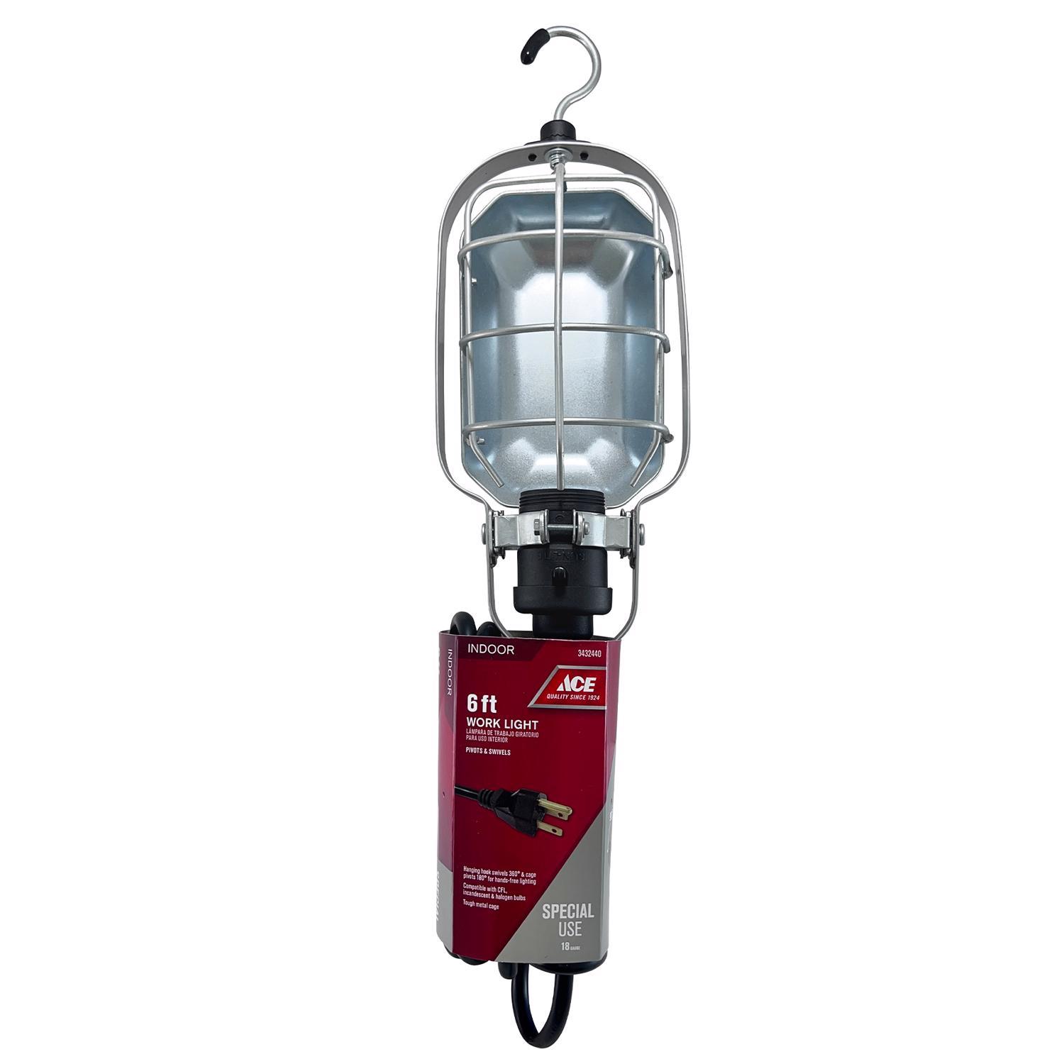 Ace 75 W 6 ft. 18/2 SJTW Fluorescent Trouble Light