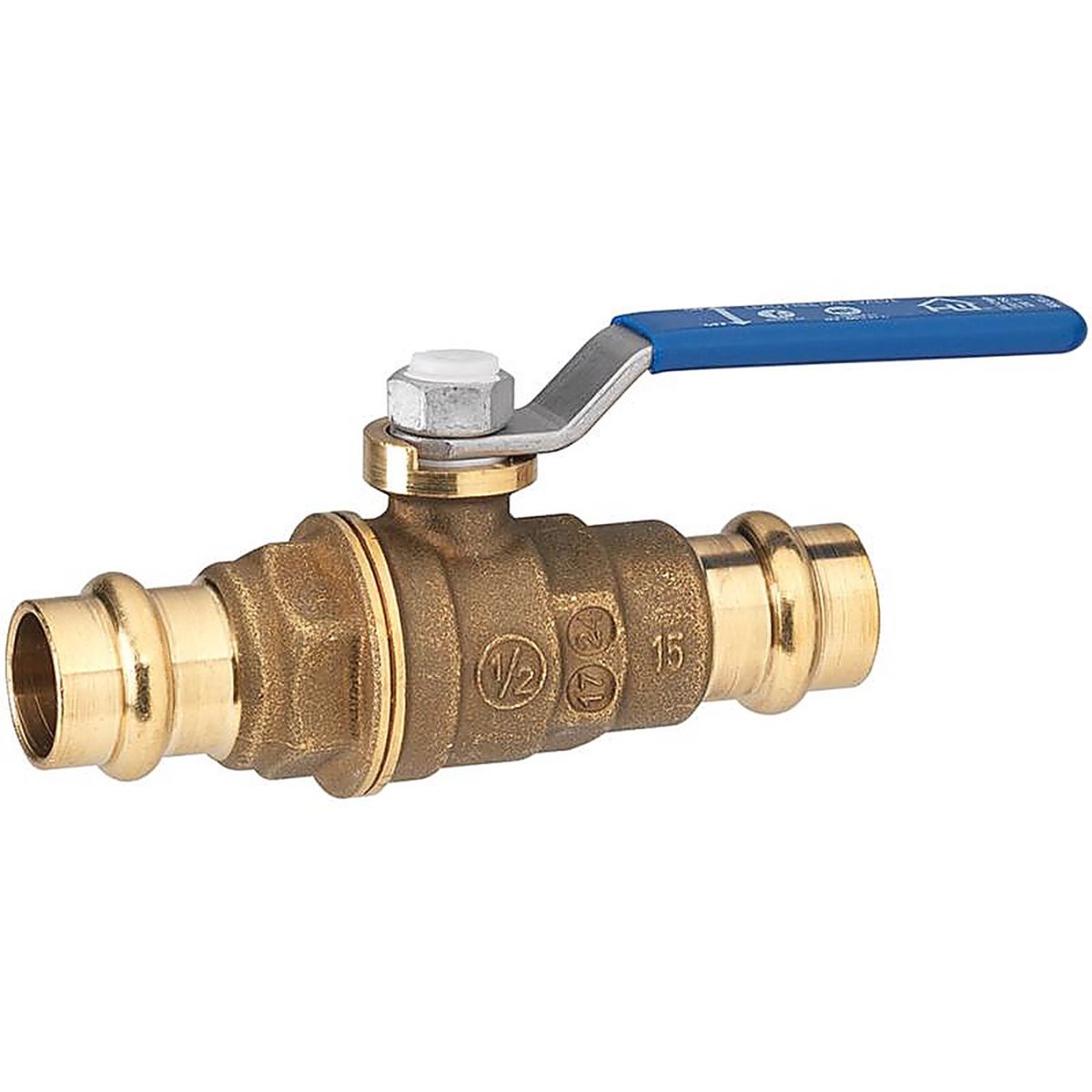 Homewerks 116-6-34HW Brass Press Ball Valve Full Port Lever - 3/4 in.