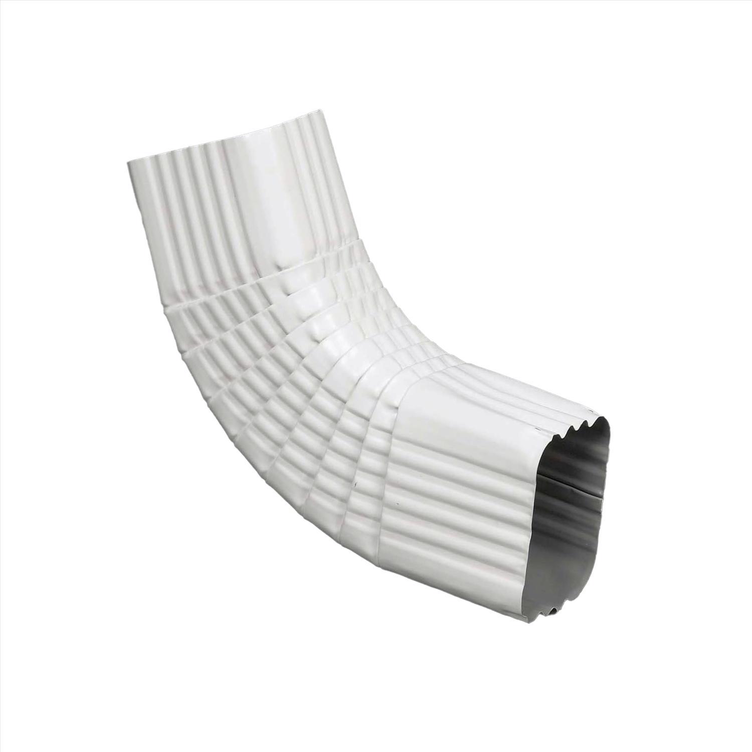 Amerimax 2 in. H X 3 in. W X 17 in. L White Aluminum B Gutter Elbow