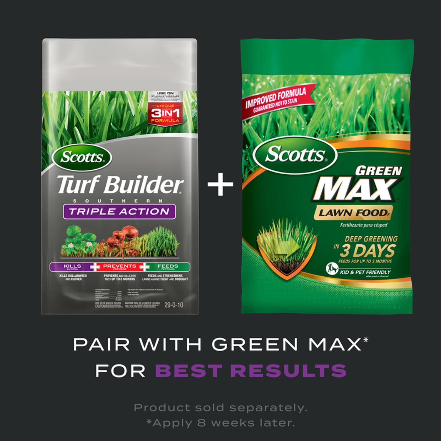 Scotts Turf Builder Southern Weed & Feed Lawn Fertilizer For Multiple Grass Types 4000 sq ft
