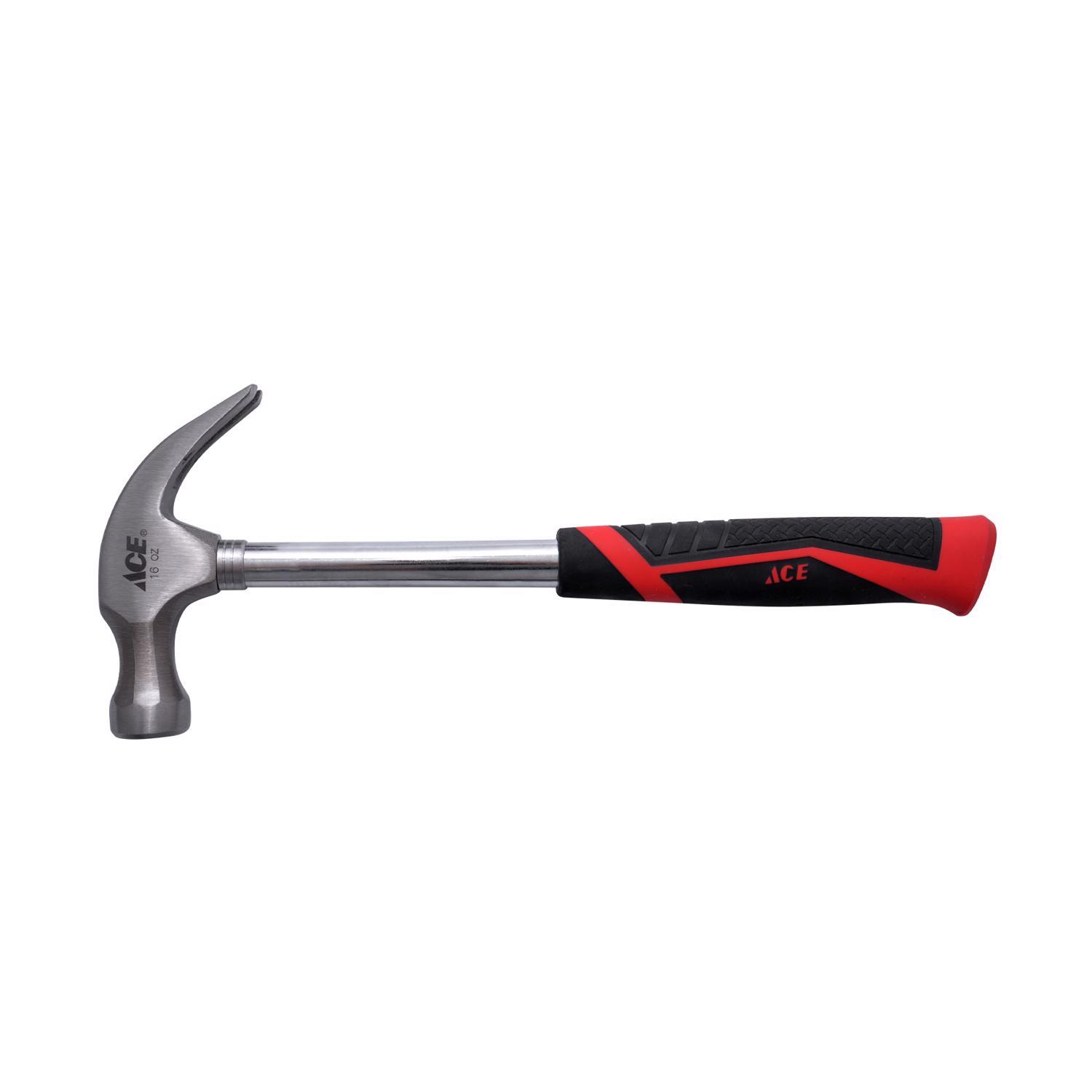 Ace 16 oz Smooth Face Claw Hammer 10 in. Steel Handle