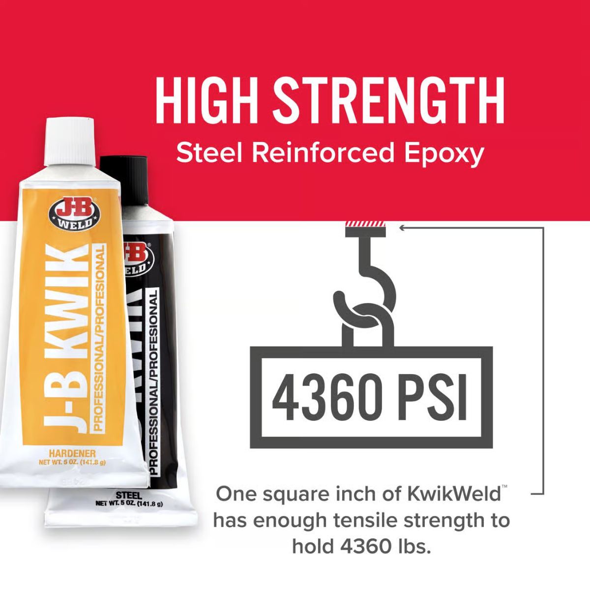 J-B Weld KwikWeld High Strength Automotive Adhesive Paste 10 oz.