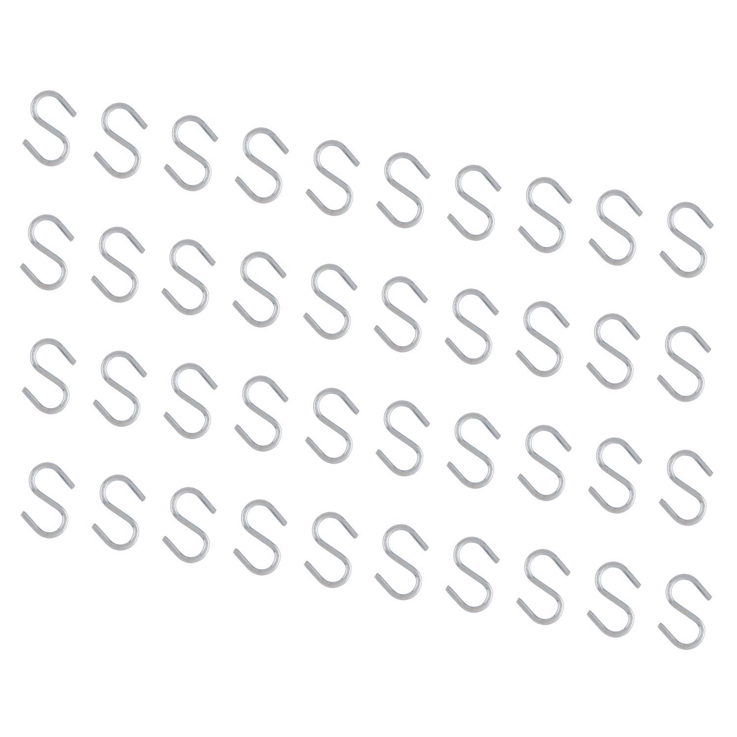 Ace Small Zinc-Plated Silver Steel 1.5 in. L S-Hook 20 lb 40 pk