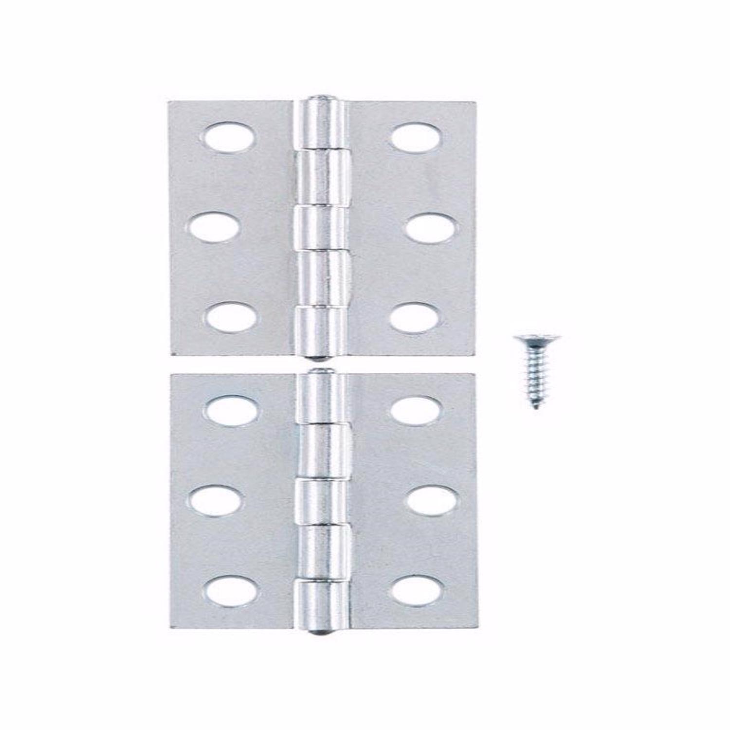 Ace 2-1/2 in. L Zinc-Plated Narrow Hinge 2 pk