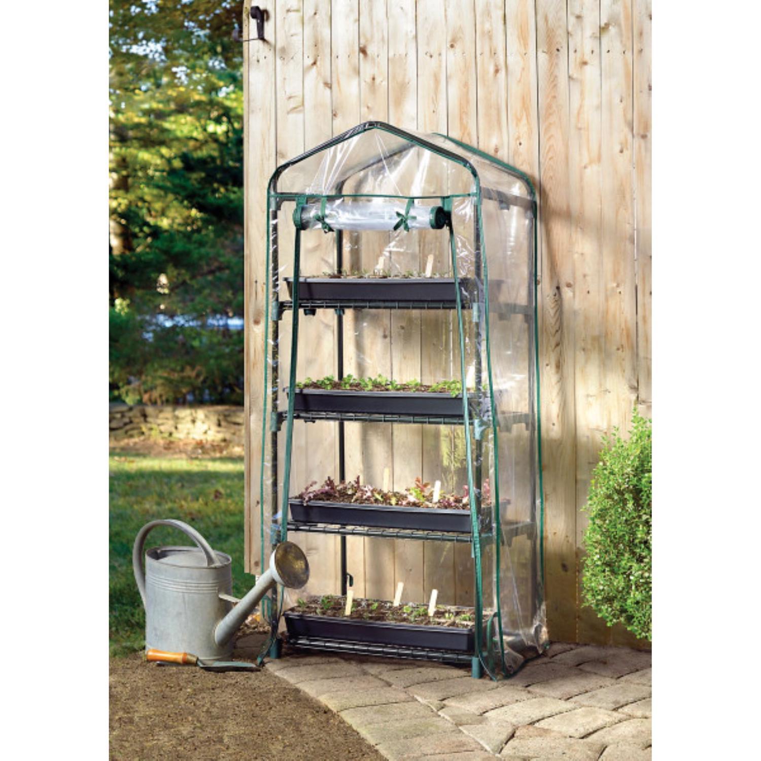 Miracle-Gro Clear 23 in. W X 17 in. D X 57 in. H Greenhouse