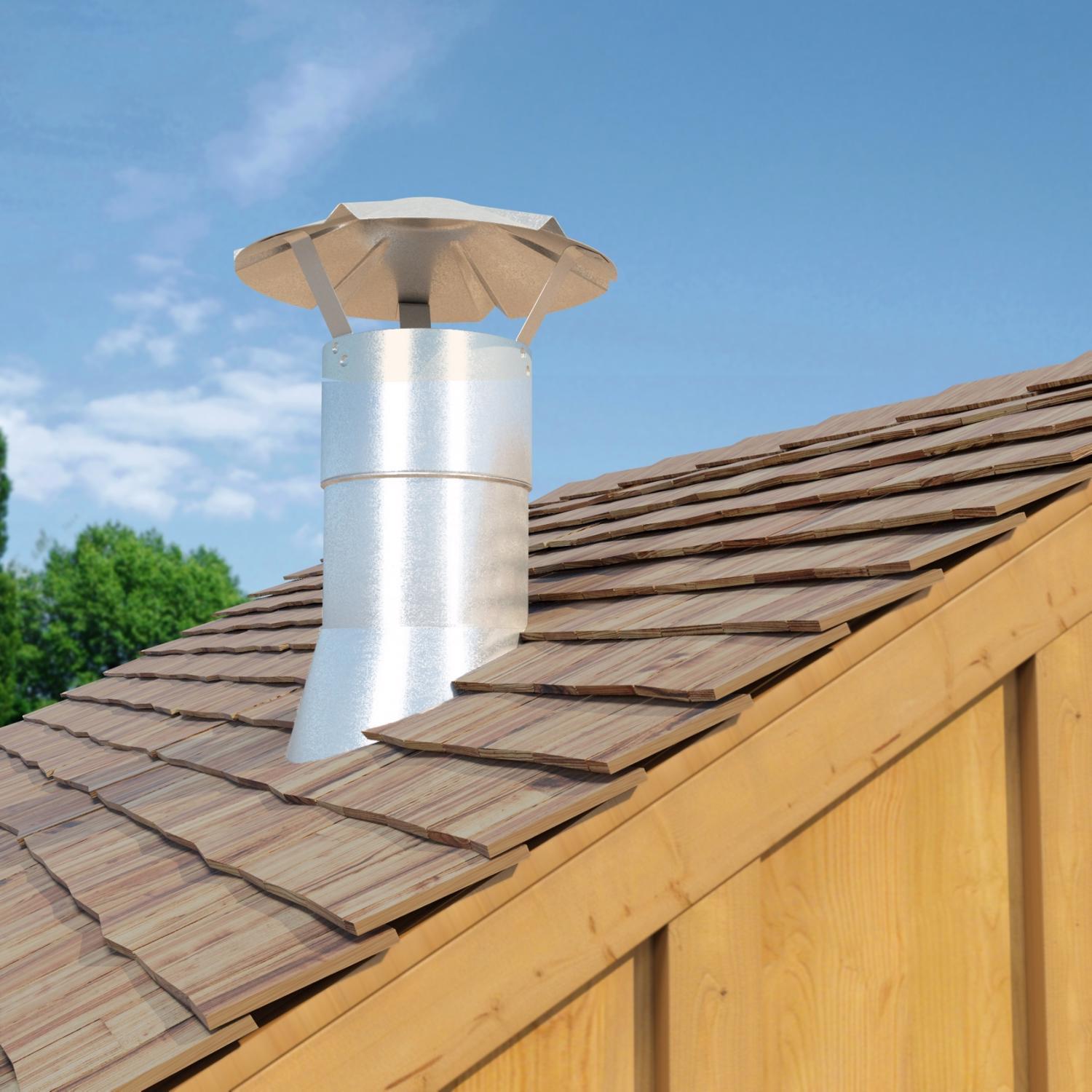 Imperial 6 in. D Galvanized Steel Rain Cap