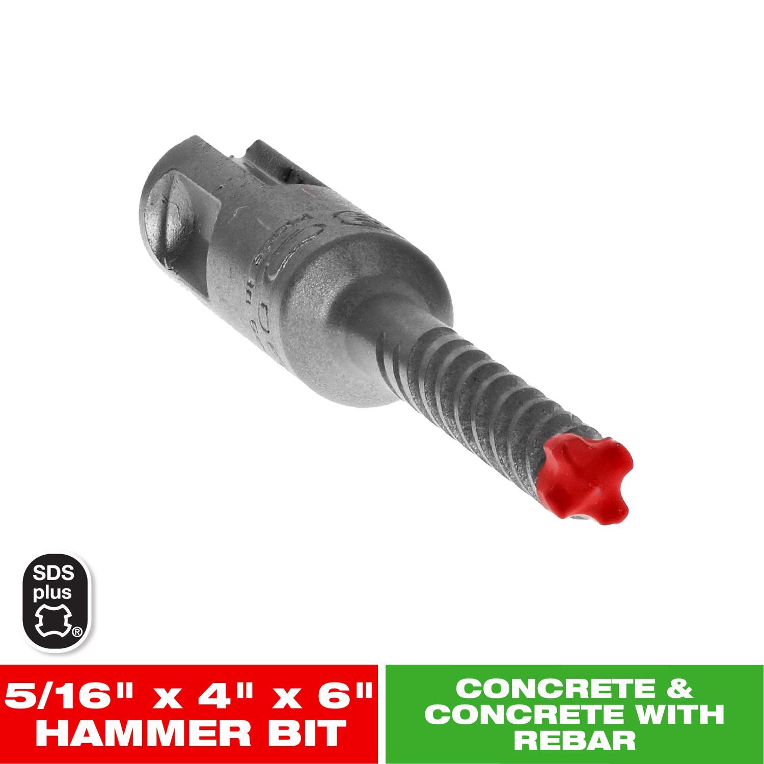 Diablo Rebar Demon 5/16 in. X 6 in. L Carbide Hammer Drill Bit SDS-Plus Shank 1 pk