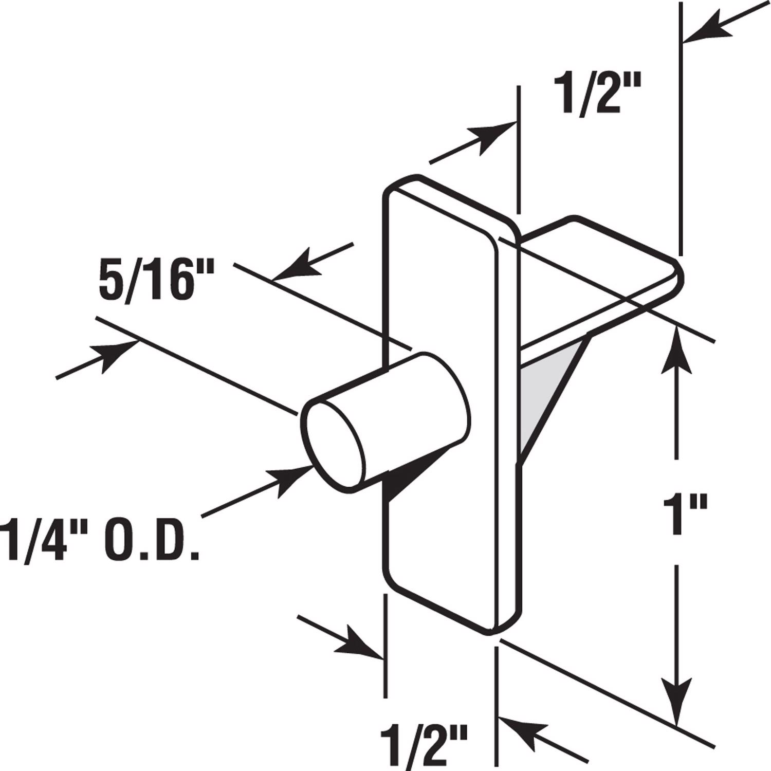 Prime-Line Brown Plastic Shelf Support Peg 1 in. L 5 lb