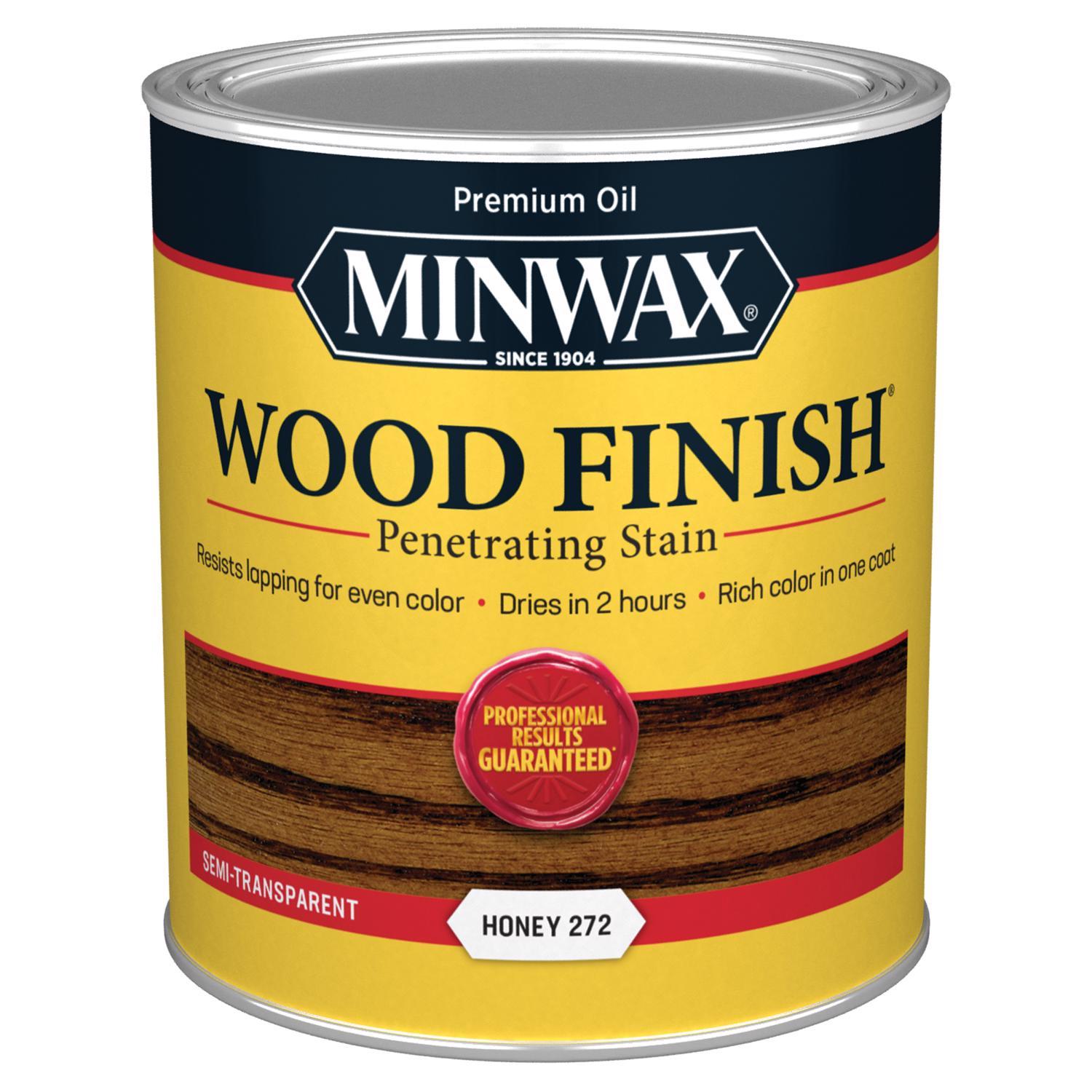 Minwax Wood Finish Semi-Transparent Honey Oil-Based Penetrating Wood Stain 1 qt