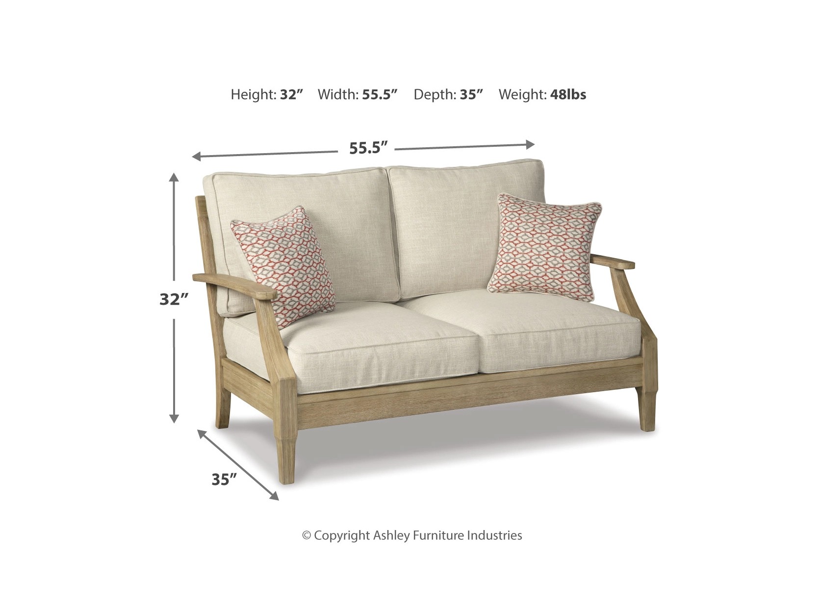 Ashley Clare View Loveseat with Cushion