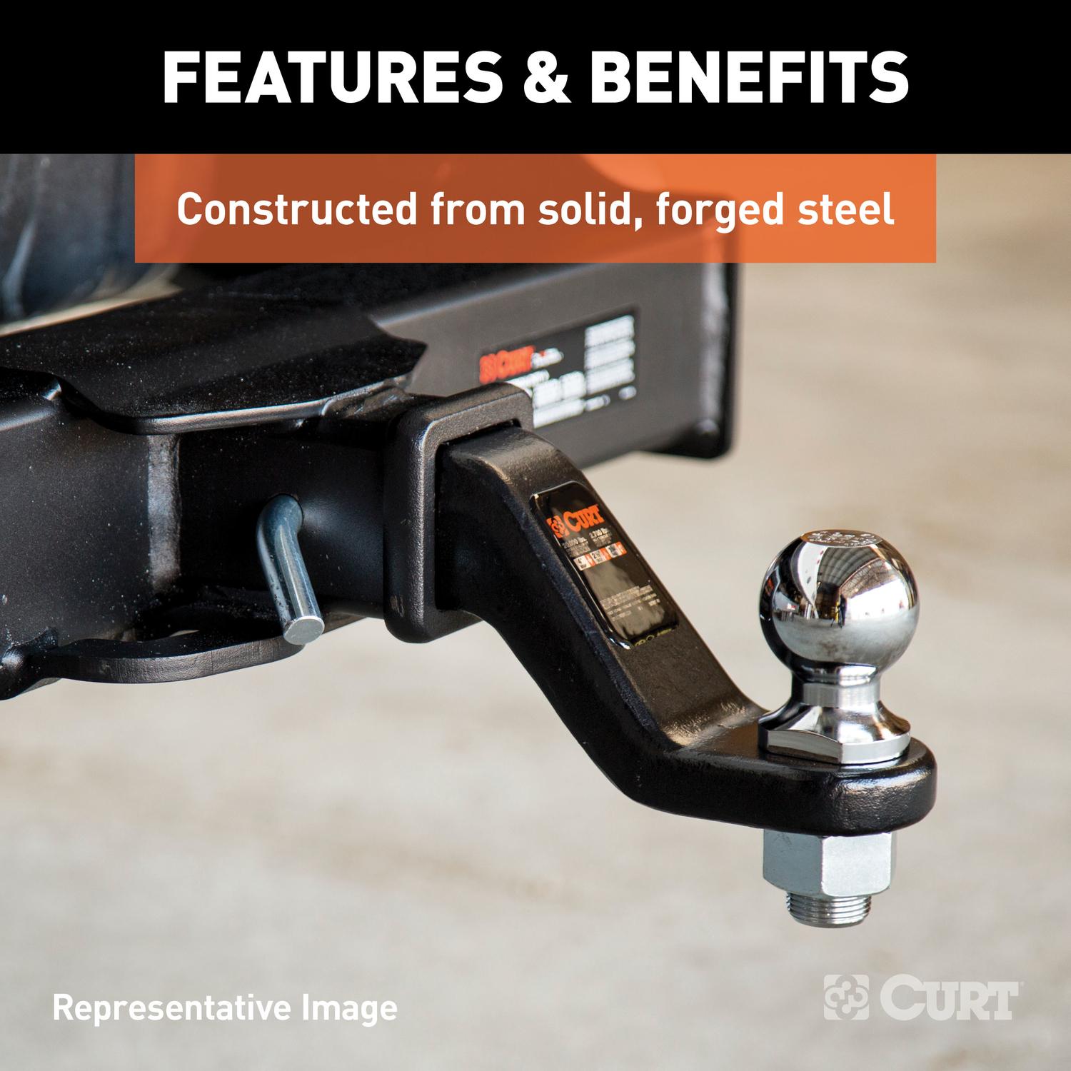 CURT 17000 lb. cap. 1.25 in. Ball Mount