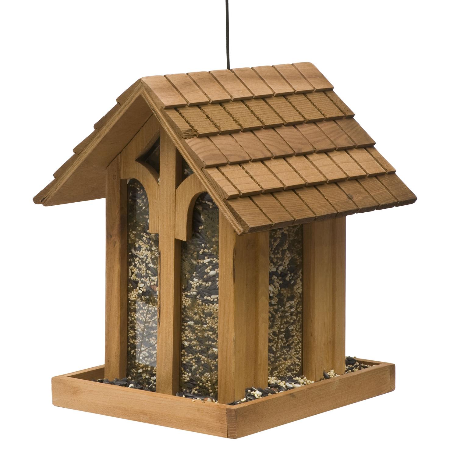 Perky-Pet Wild Bird 3.5 lb Wood Mountain Chapel Bird Feeder 1 ports