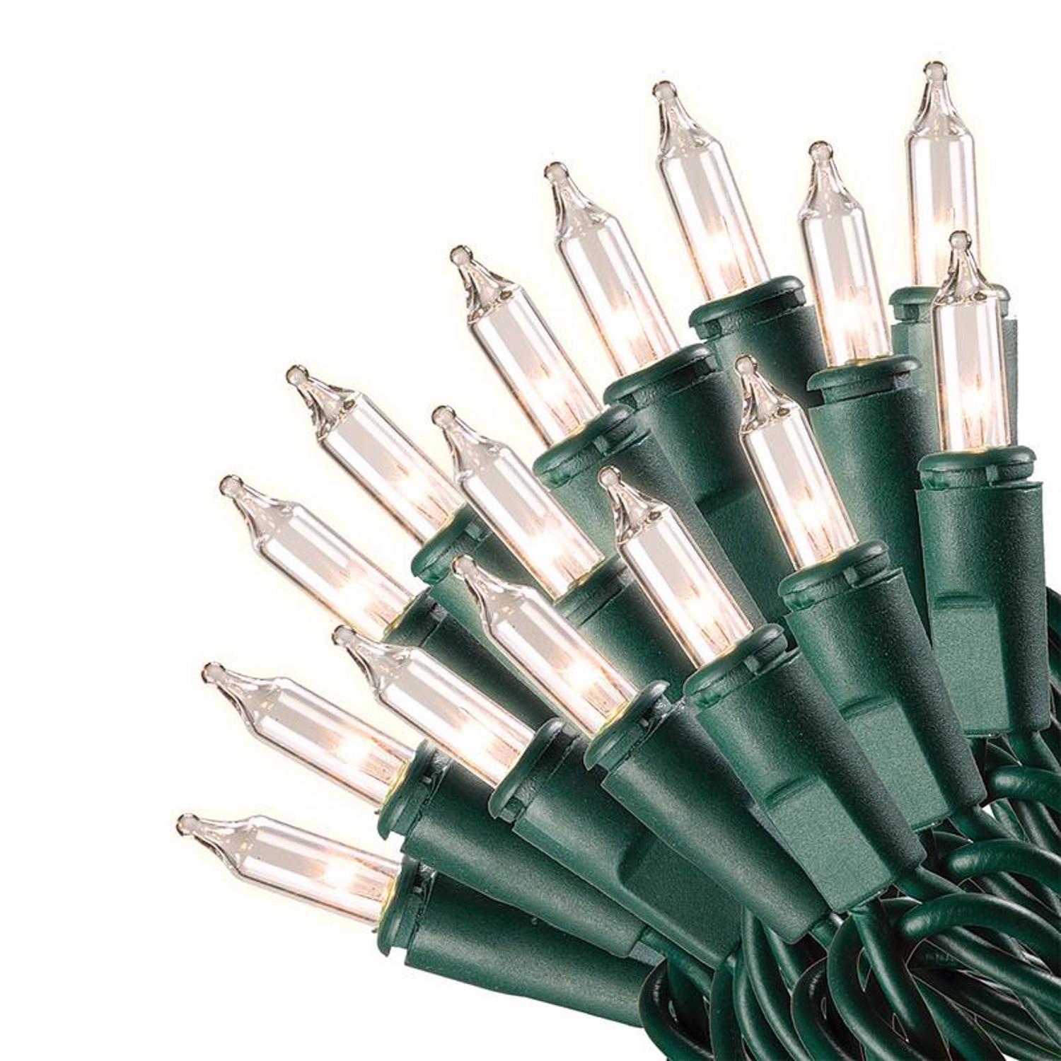 Celebrations Red Incandescent Mini Clear 50 ct String Christmas Lights 10.2 ft.
