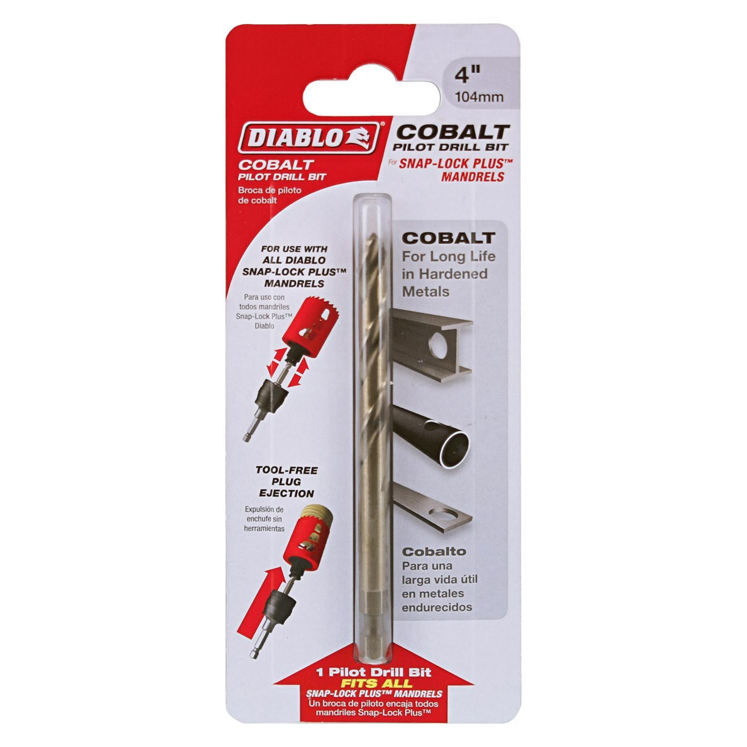 Diablo 1/4 in. X 4 in. L Cobalt Pilot Drill Bit Hex Shank 1 pk