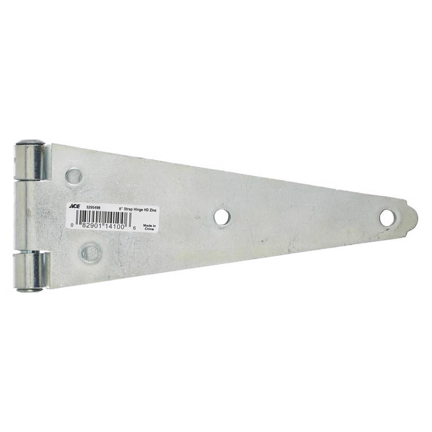 Ace 8 in. L Zinc-Plated Heavy Duty Strap Hinge 1 pk