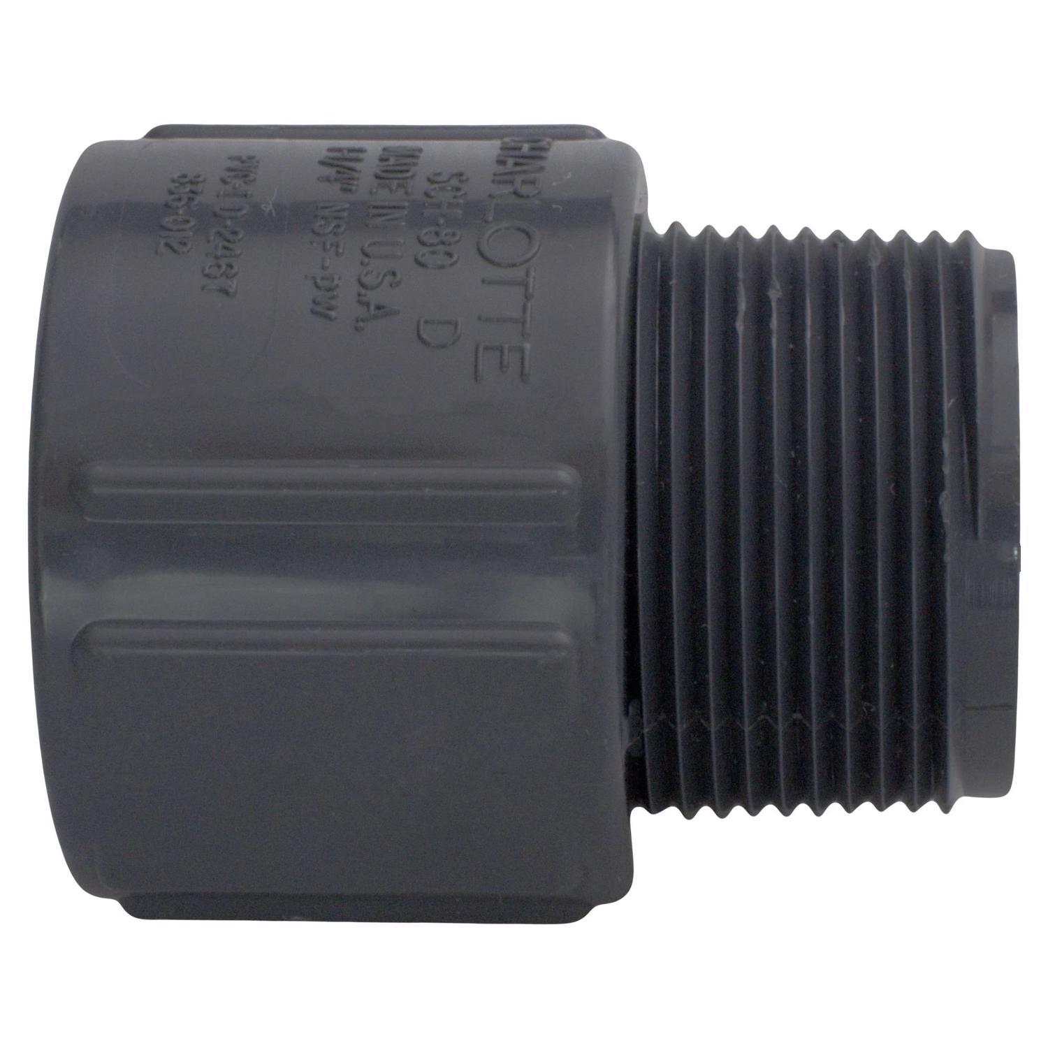 Charlotte Pipe 1 in. Slip X 1 in. D MPT PVC Adapter 1 pk