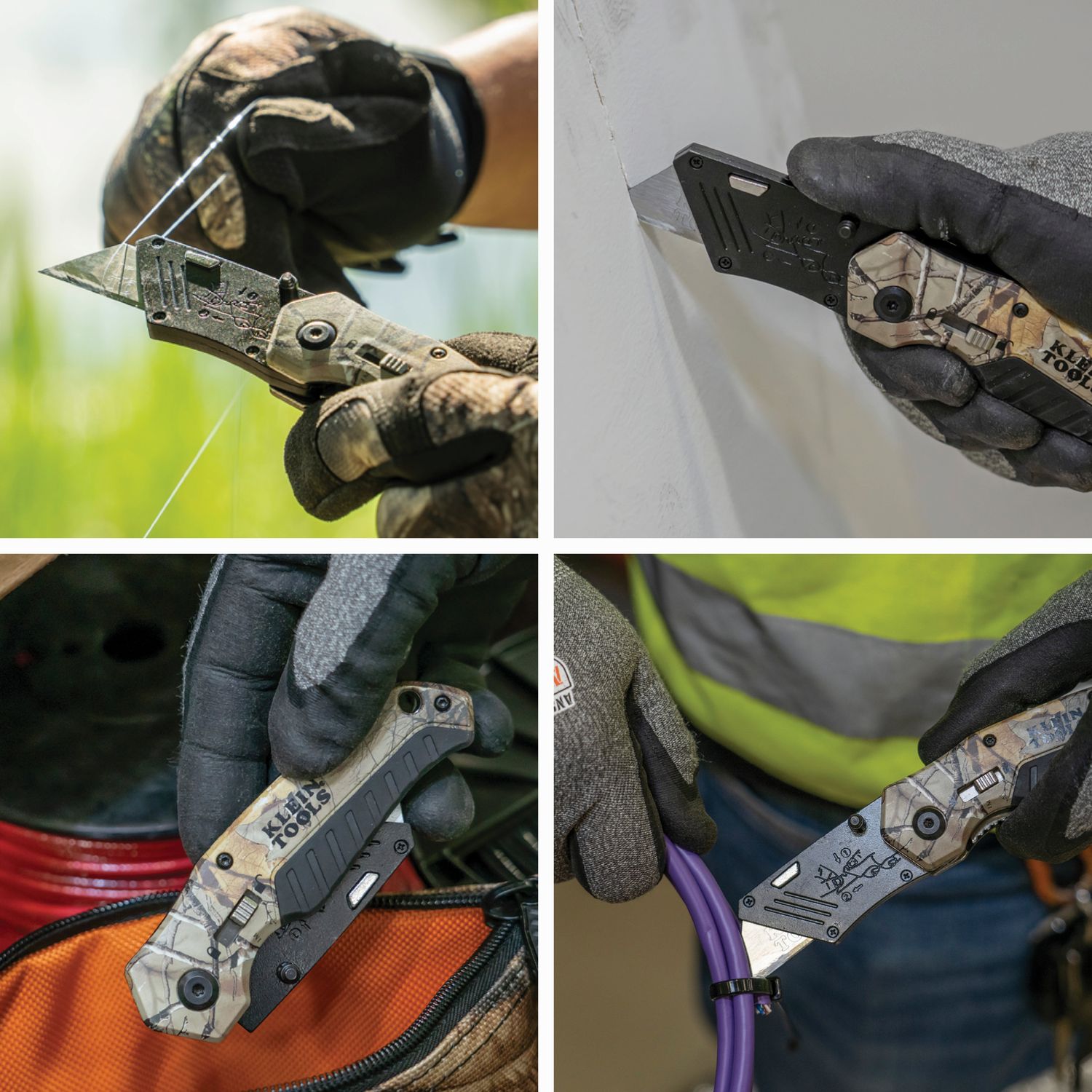 Klein Folding Utility Knife Camo Assisted-Open