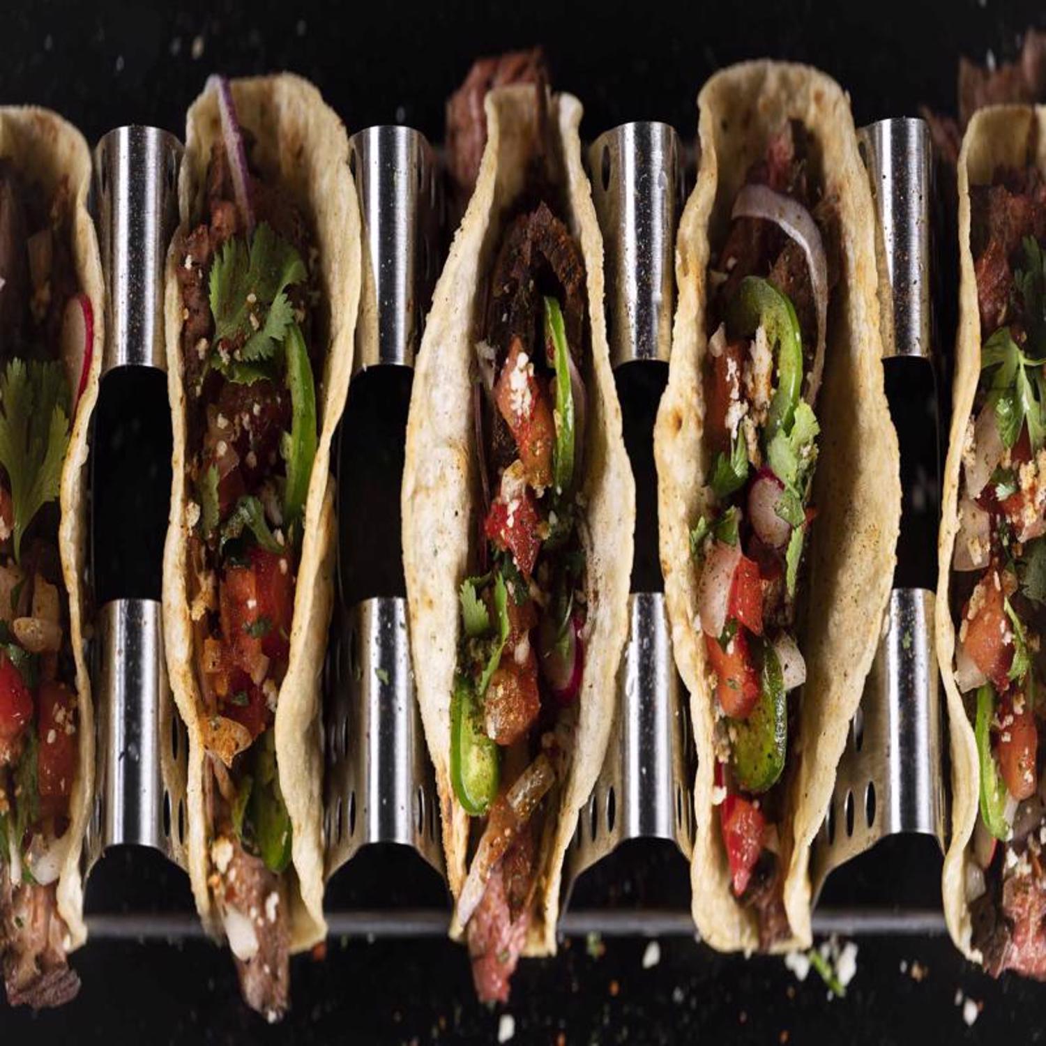Blackstone Deluxe Stainless Steel Taco Tray 17.71 in. L X 4.5 in. W 2 pk