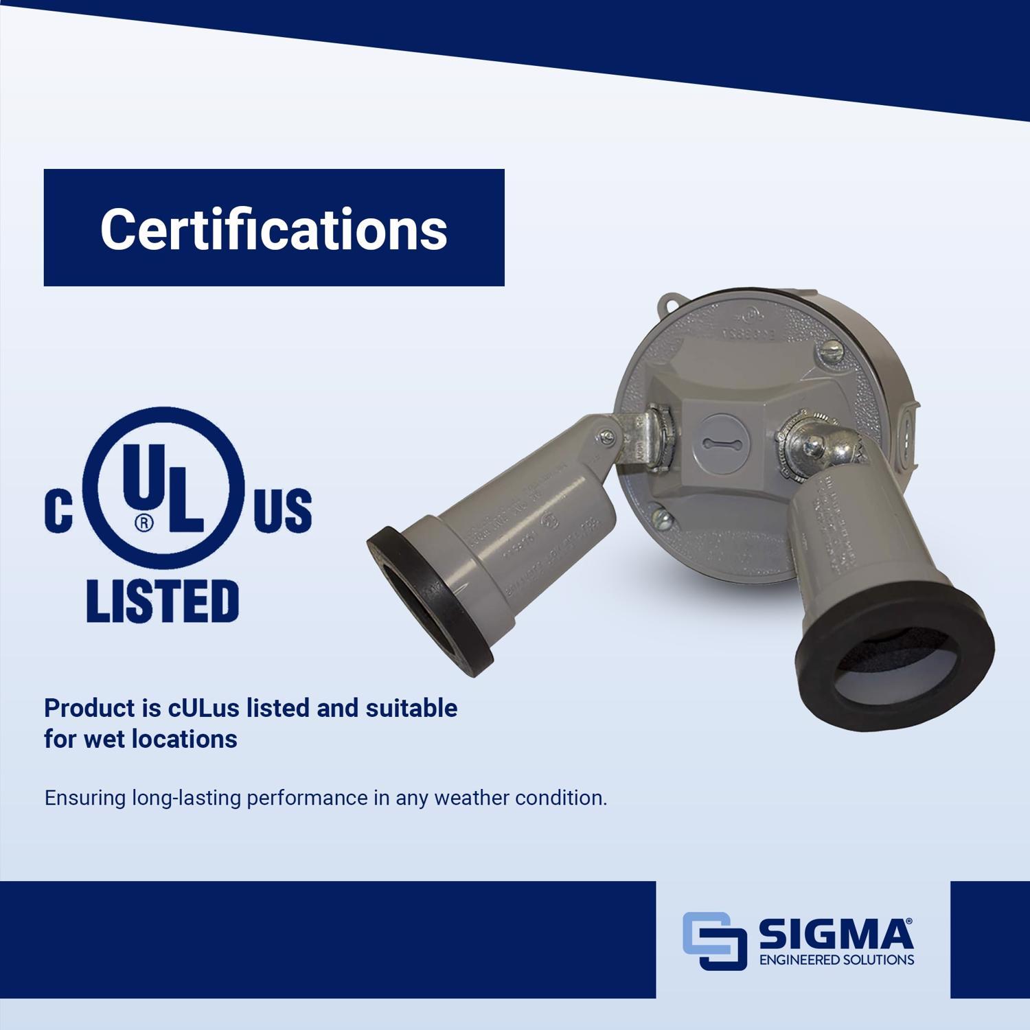 Sigma Engineered Solutions Switch Controlled Gray Lamp Holder Kit Hardwired