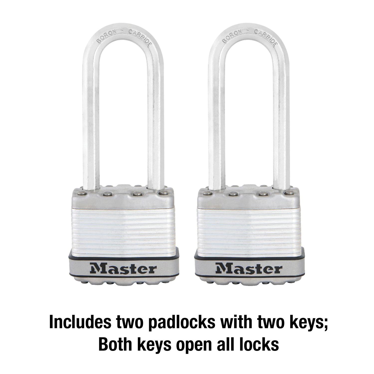 Master Lock Magnum 1-9/16 in. H X 11/16 in. W X 1-3/4 in. L Steel Dual Ball Bearing Locking Weather-