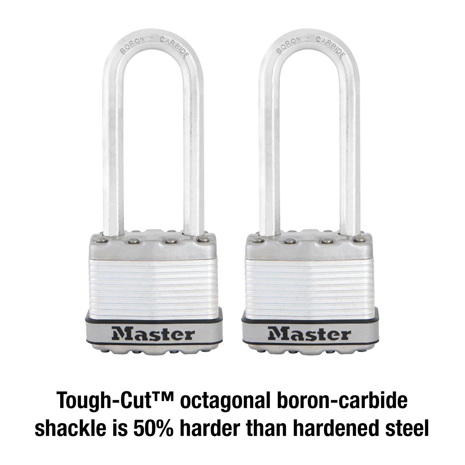 Master Lock Magnum 1-9/16 in. H X 11/16 in. W X 1-3/4 in. L Steel Dual Ball Bearing Locking Weather-