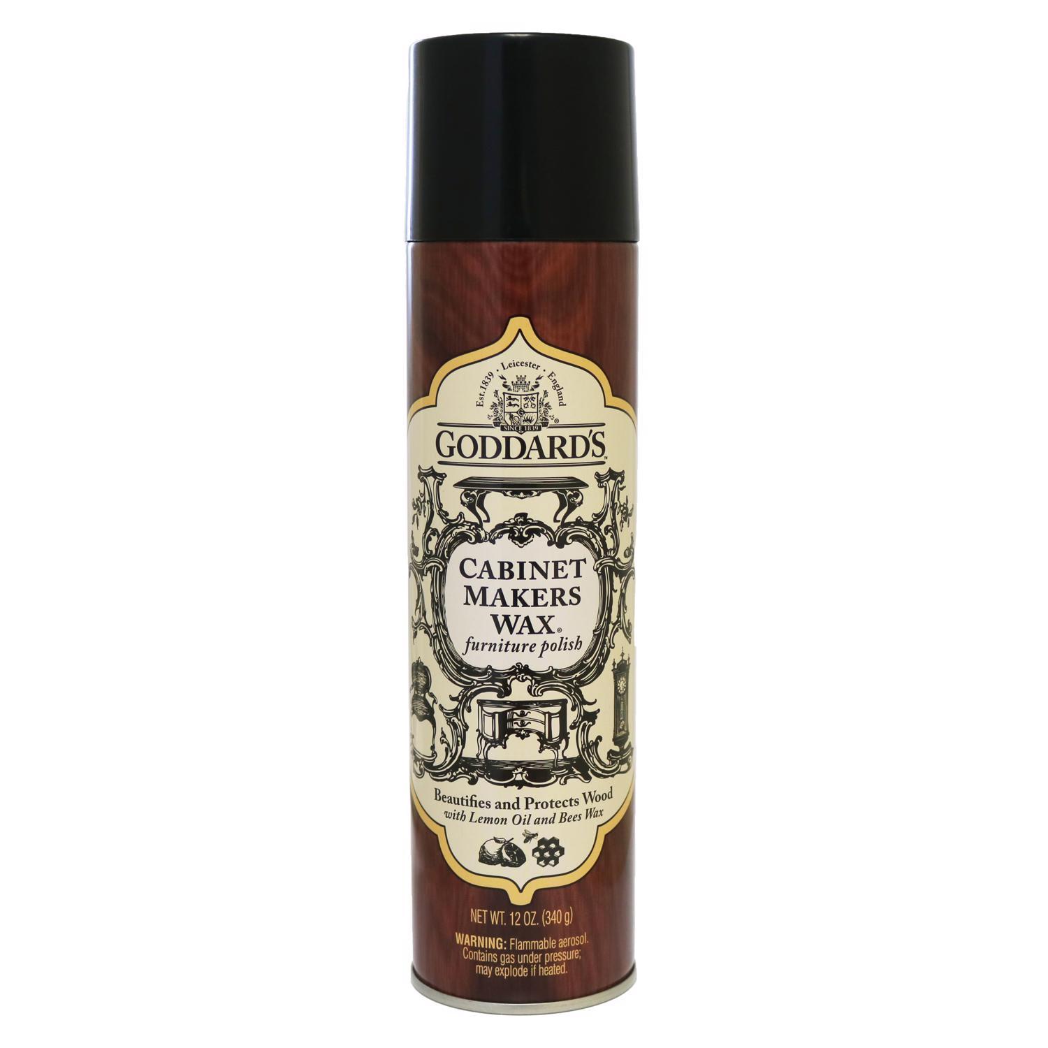 Goddard's Cabinet Makers Wax Lemon Scent Fine Furniture Cleaner and Polish 12 oz Spray
