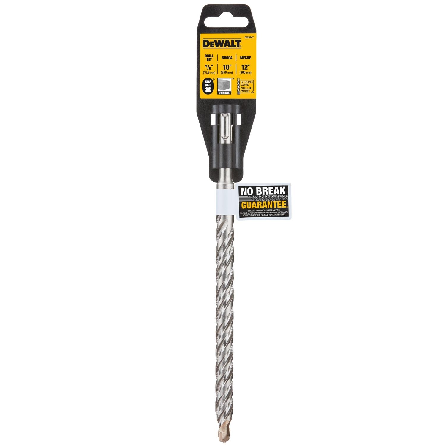 DEWALT 5/8 in. X 12 in. L Carbide Tipped Drill Bit SDS-Plus Shank 1 pc