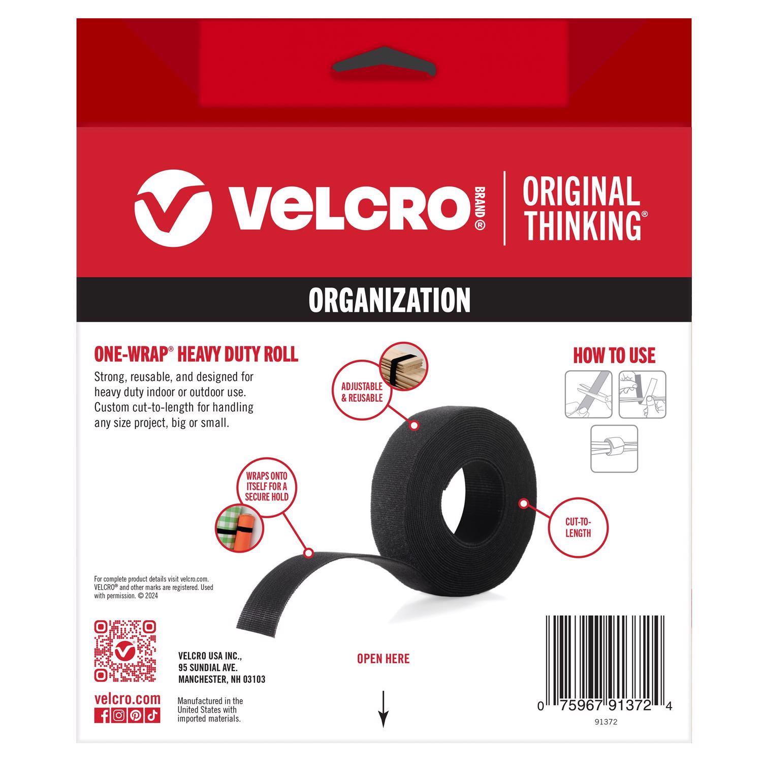 VELCRO Brand ONE-WRAP Extra Large Nylon Strap 360 in. L 1 pk
