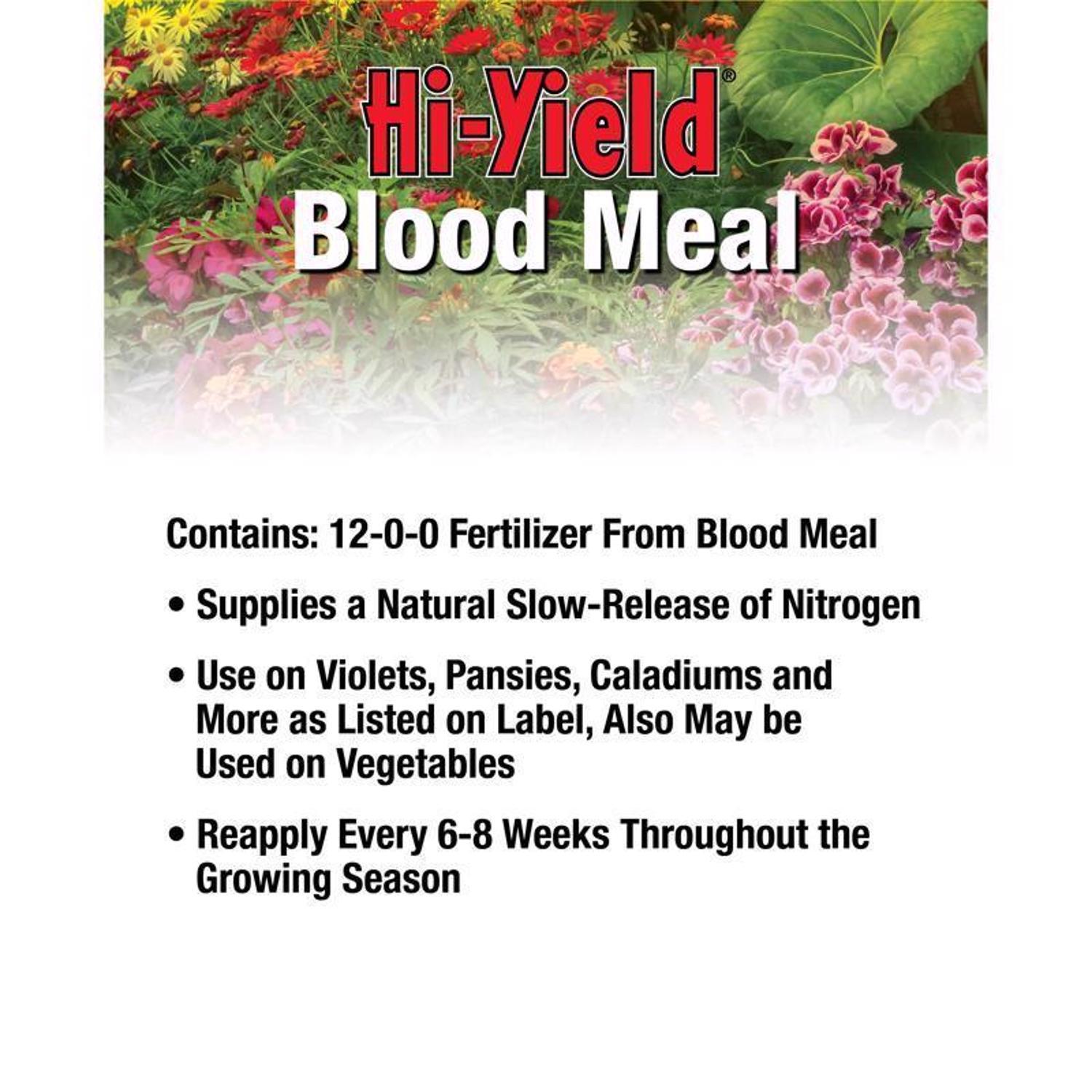 Hi-Yield BLOOD MEAL 12-0-0 Organic Granules Blood Meal 2.75 lb