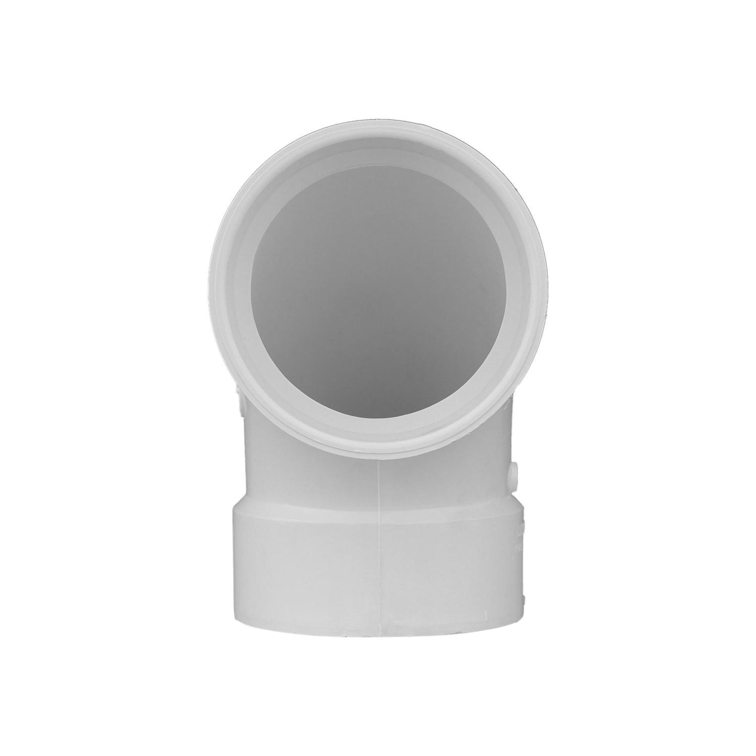 Charlotte Pipe Schedule 40 4 in. Hub X 4 in. D Hub PVC 90 Degree Elbow 1 pk