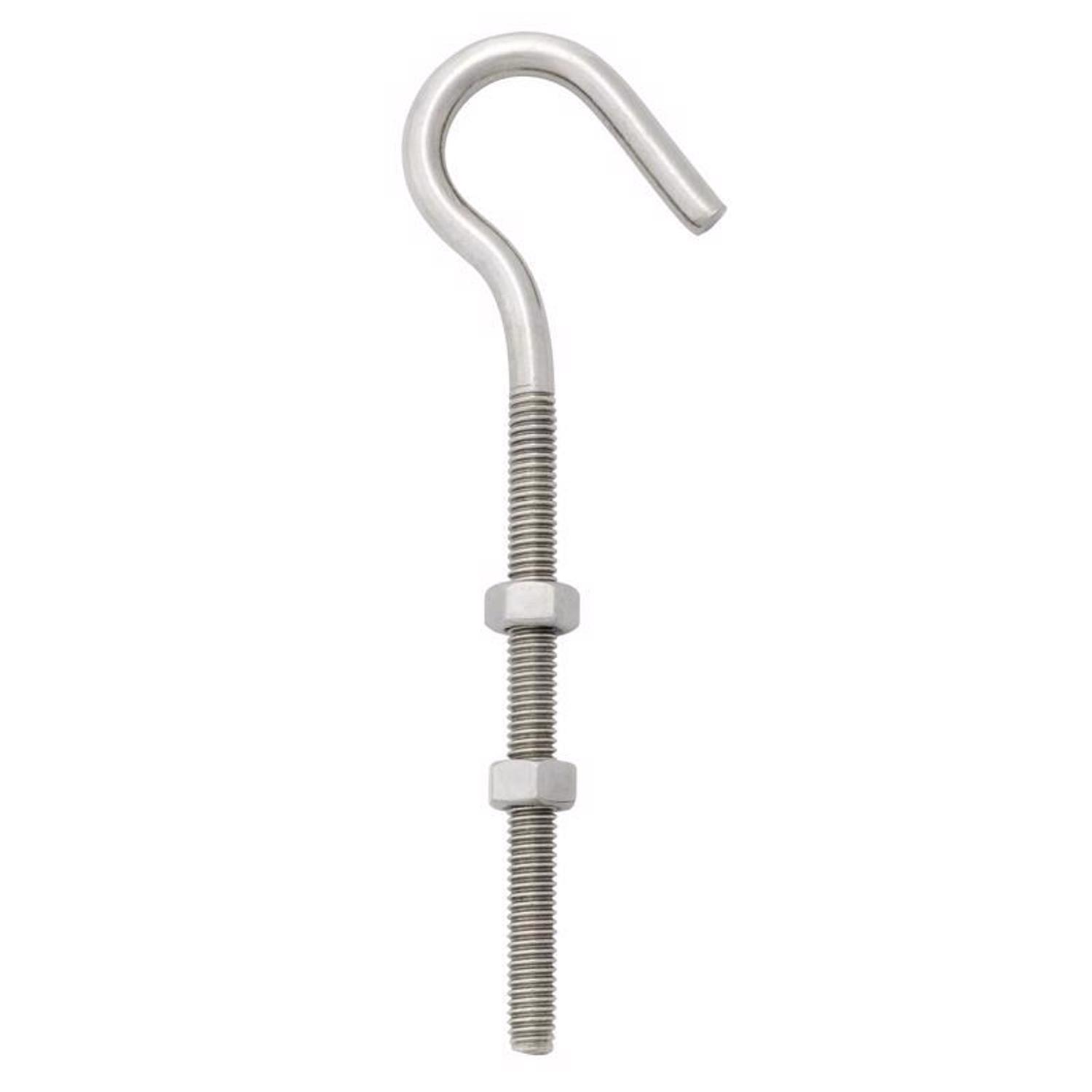 Hampton Medium Stainless Steel 6 in. L Clothesline Hook 160 lb 1 pk