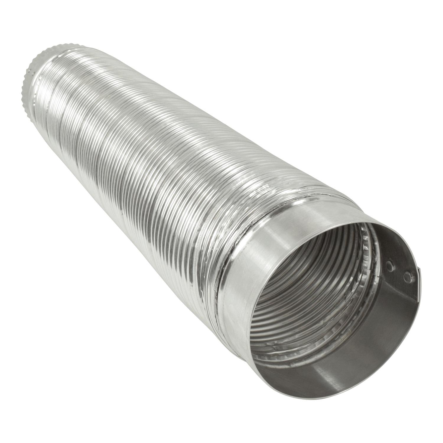 Ace 4.38 in. L X 4.375 in. D Silver/White Aluminum Semi-Rigid Vent Duct