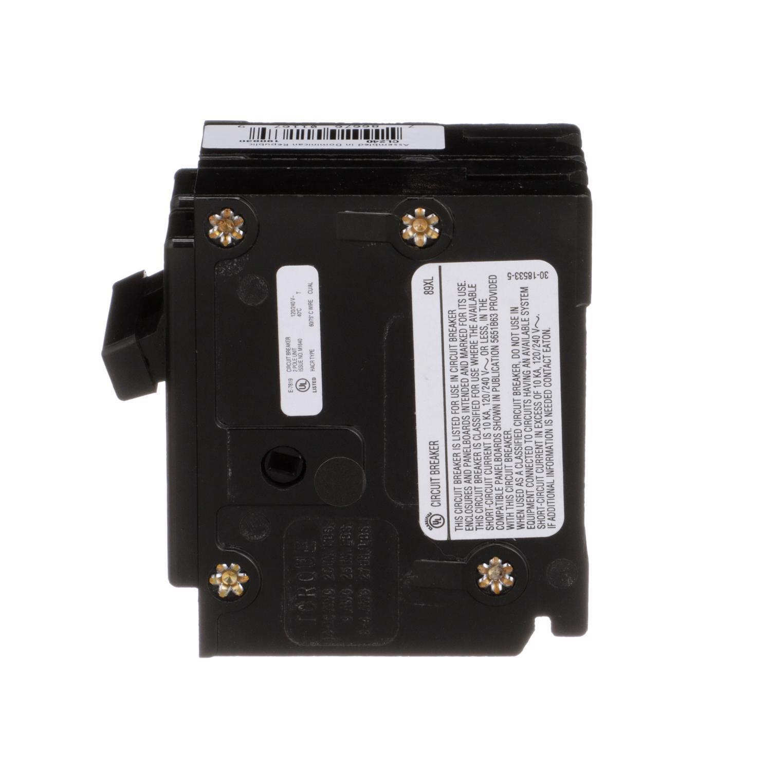 Eaton 40 amps Plug In 2-Pole Circuit Breaker