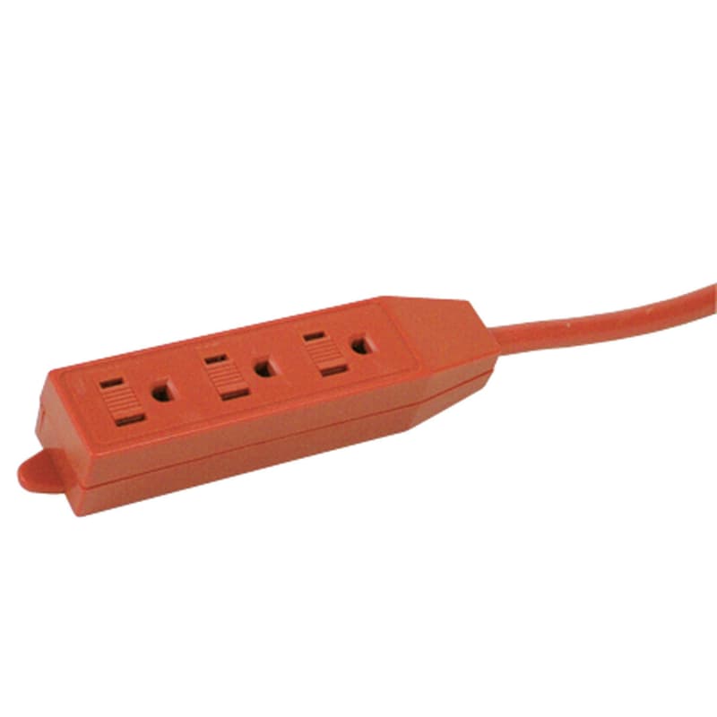 Ace Indoor 3 ft. L Orange Triple Outlet Cord 14/3 SJT