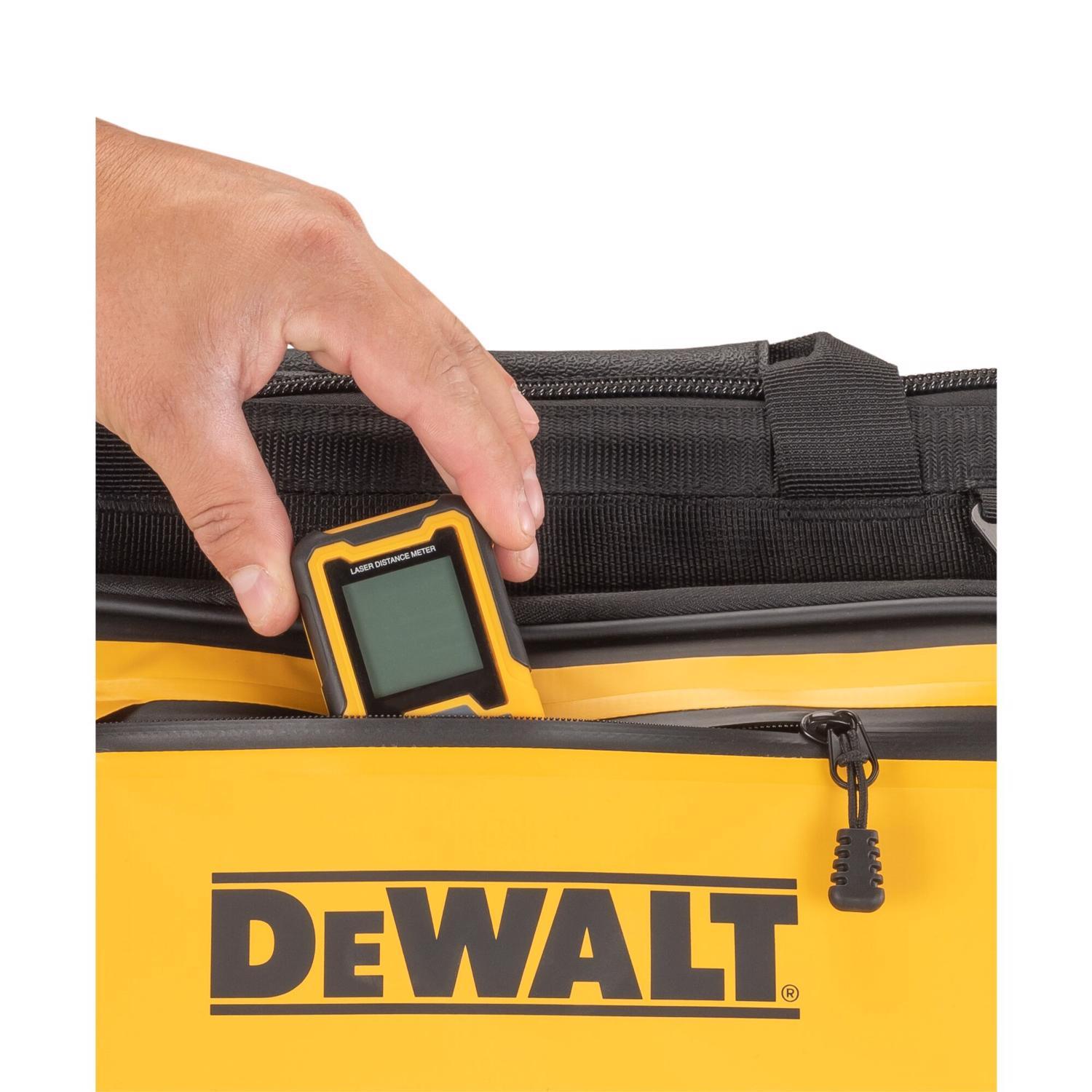 DEWALT Polyester/Tarpaulin Open Mouth All-Purpose Tool Bag 19 pocket Black/Yellow 1 pc