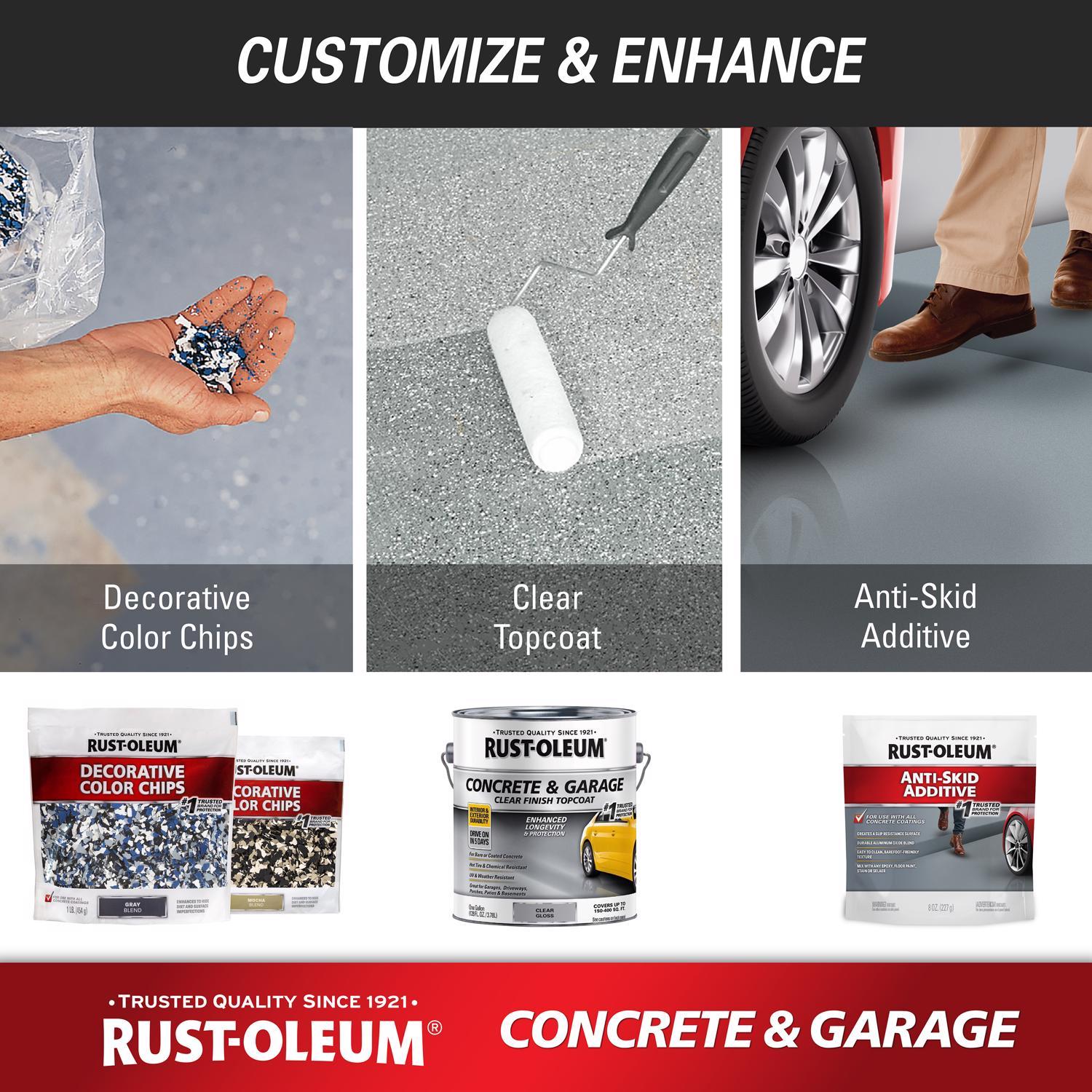 Rust-Oleum Concrete & Garage Gloss Clear Water-Based Floor Paint 1 gal