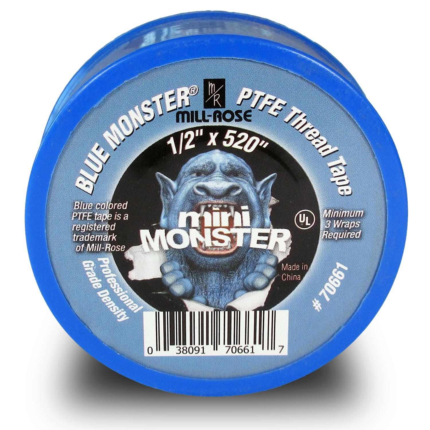 Mill Rose Blue Monster Blue 1/2 in. W X 520 in. L Thread Seal Tape