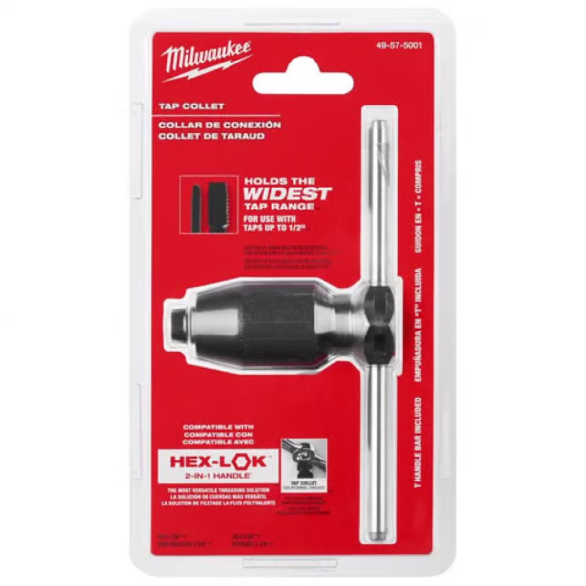 Milwaukee 1/4 &ndash; 1/2 in. For Taps Up To 1/2in. & T-Handle Tap Collet