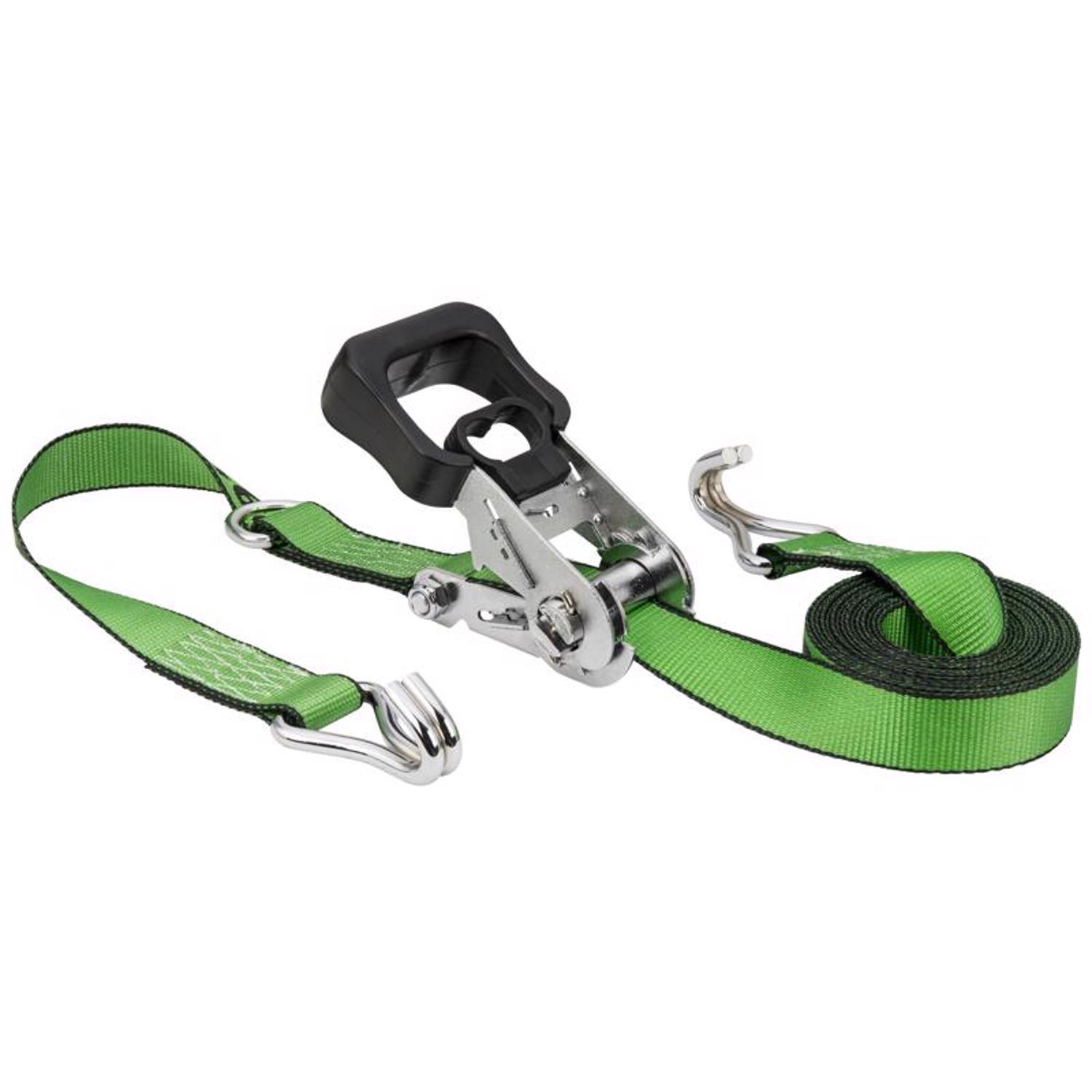 Keeper 1.25 in. W X 16 ft. L Green Tie Down w/Ratchet 1000 lb 2 pk