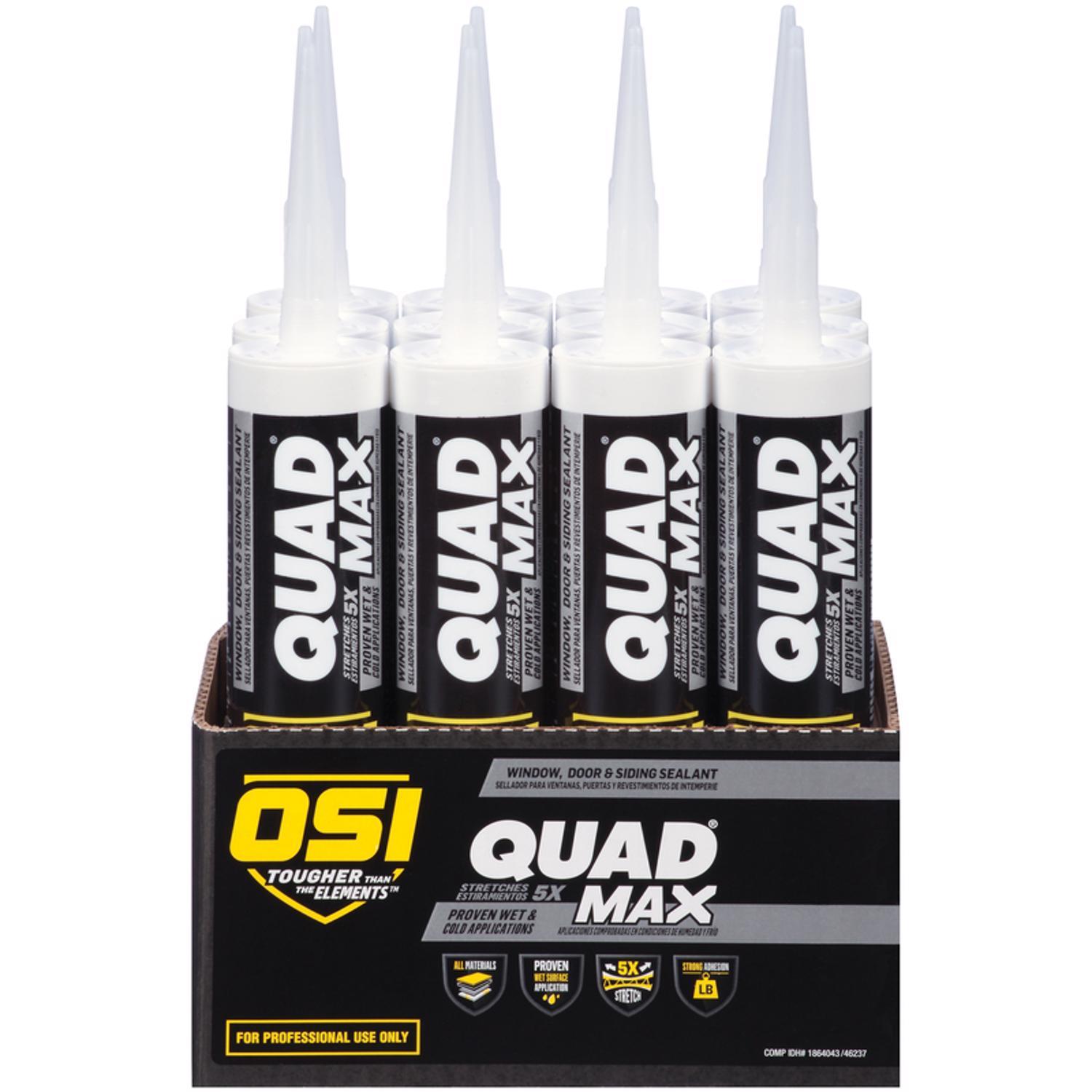 OSI Quad Max White Elastomeric Polymers Door/Siding/ Window Sealant 9.5 oz
