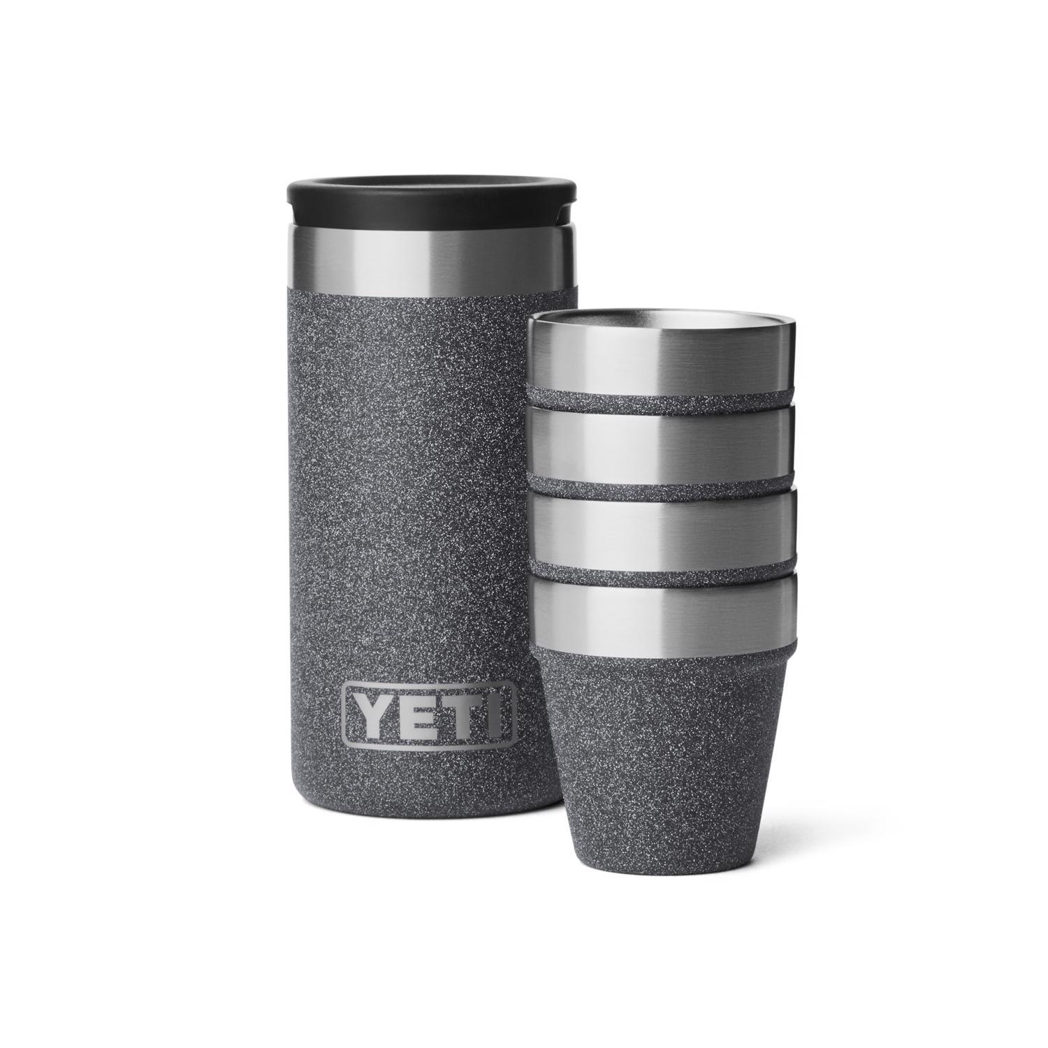 YETI 1.7 oz. Black Stone Stainless Steel Packable Shot Glass Set